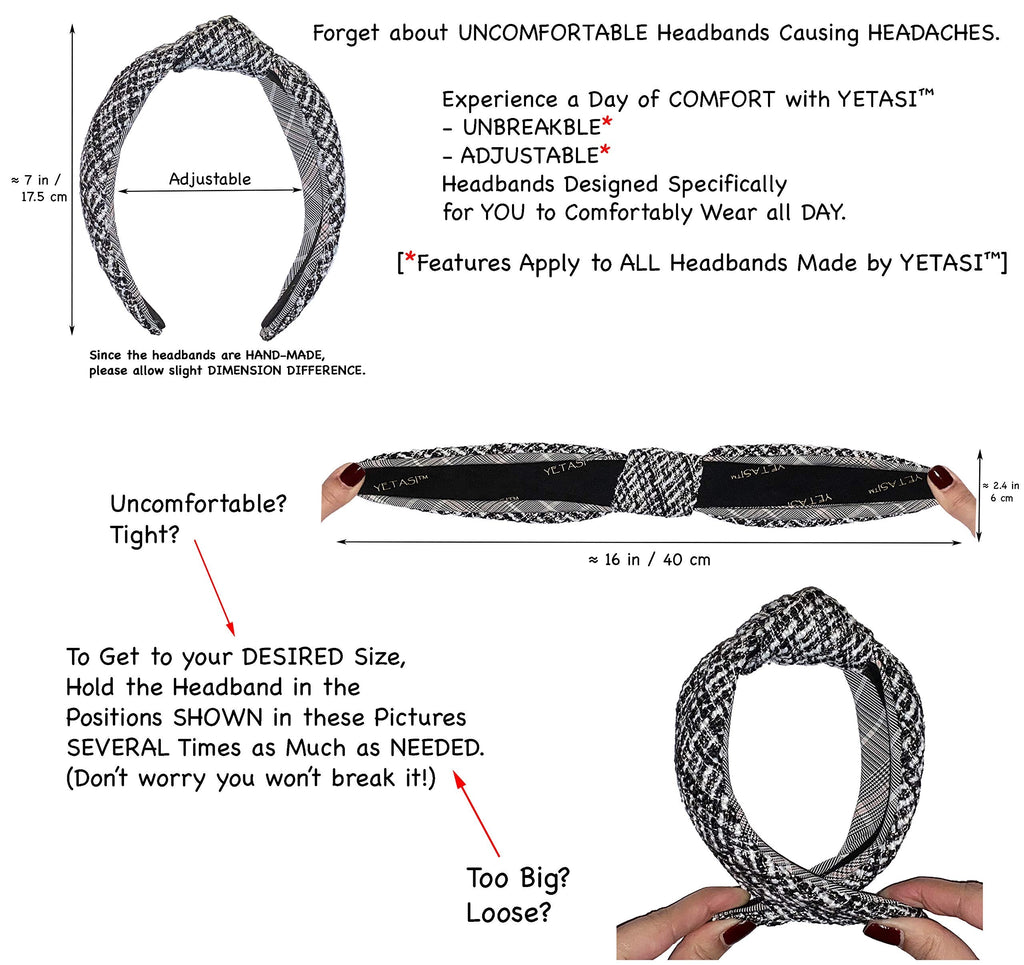 YETASI Women's Brown Velvet Knotted Headband | Chic Top Knot Accessory
