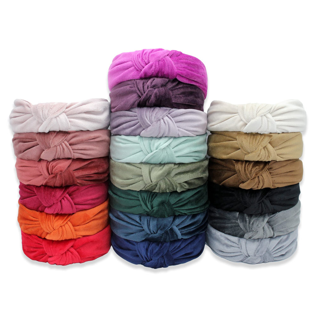 YETASI Purple Velvet Headband for Women - Non-Slip Knot Hairband