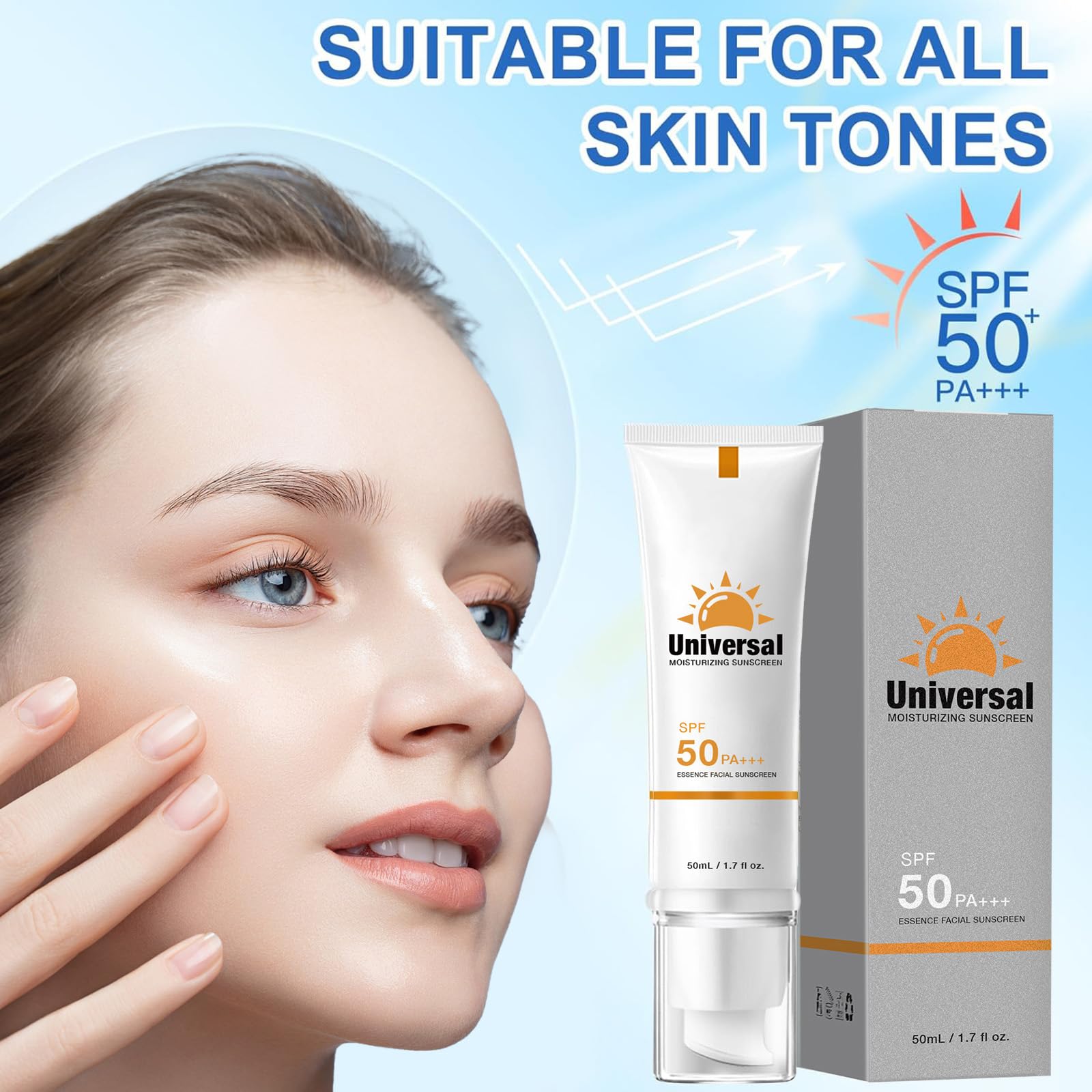 YFKEJI Tinted Sunscreen SPF 50+ Travel Set – No White Cast, Non-Sticky, All Skin Types