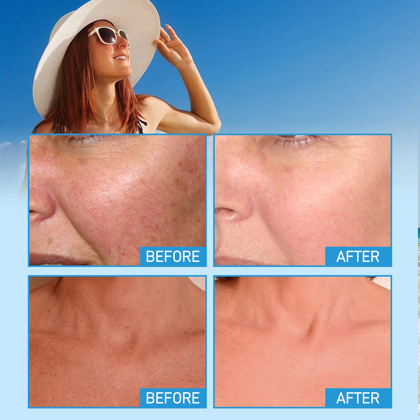 YFKEJI Tinted Sunscreen SPF 50+ Travel Set – No White Cast, Non-Sticky, All Skin Types