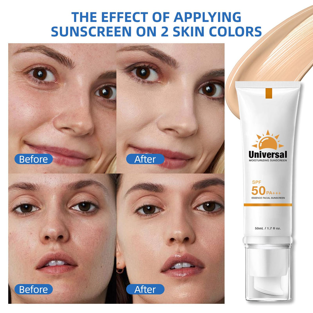 YFKEJI Tinted Sunscreen SPF 50+ Travel Set – No White Cast, Non-Sticky, All Skin Types
