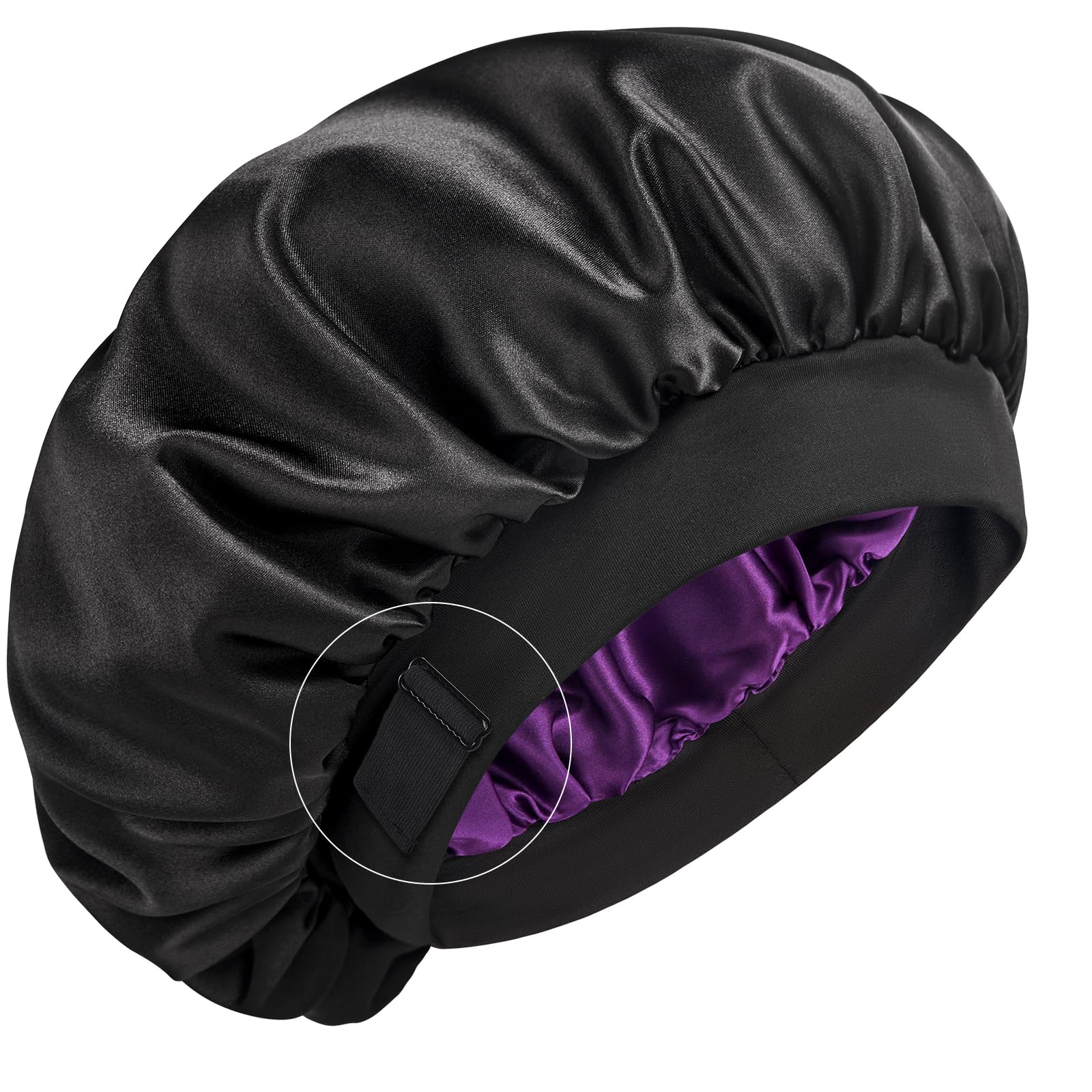 YFONG Mulberry Silk Lining Bonnet – Adjustable, Non-Slip Sleep Cap