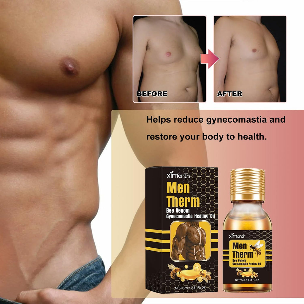 YG LianKai 3Pcs Mens Therm Bee Venom Oil for Chest Muscles – 15ml Gel Pack