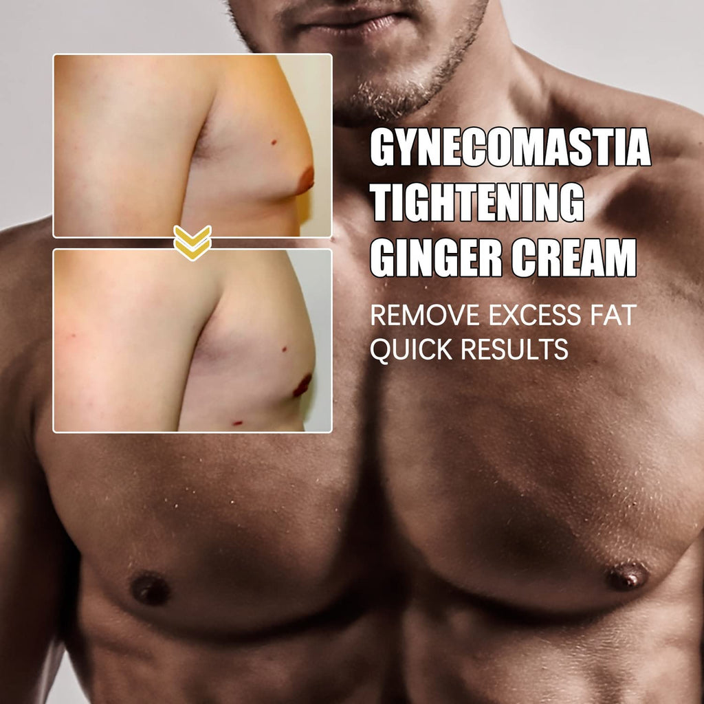 YG LianKai 2pcs Gynecomastia Tightening Ginger Cream – Chest Firming Massage Cream 30ml Each