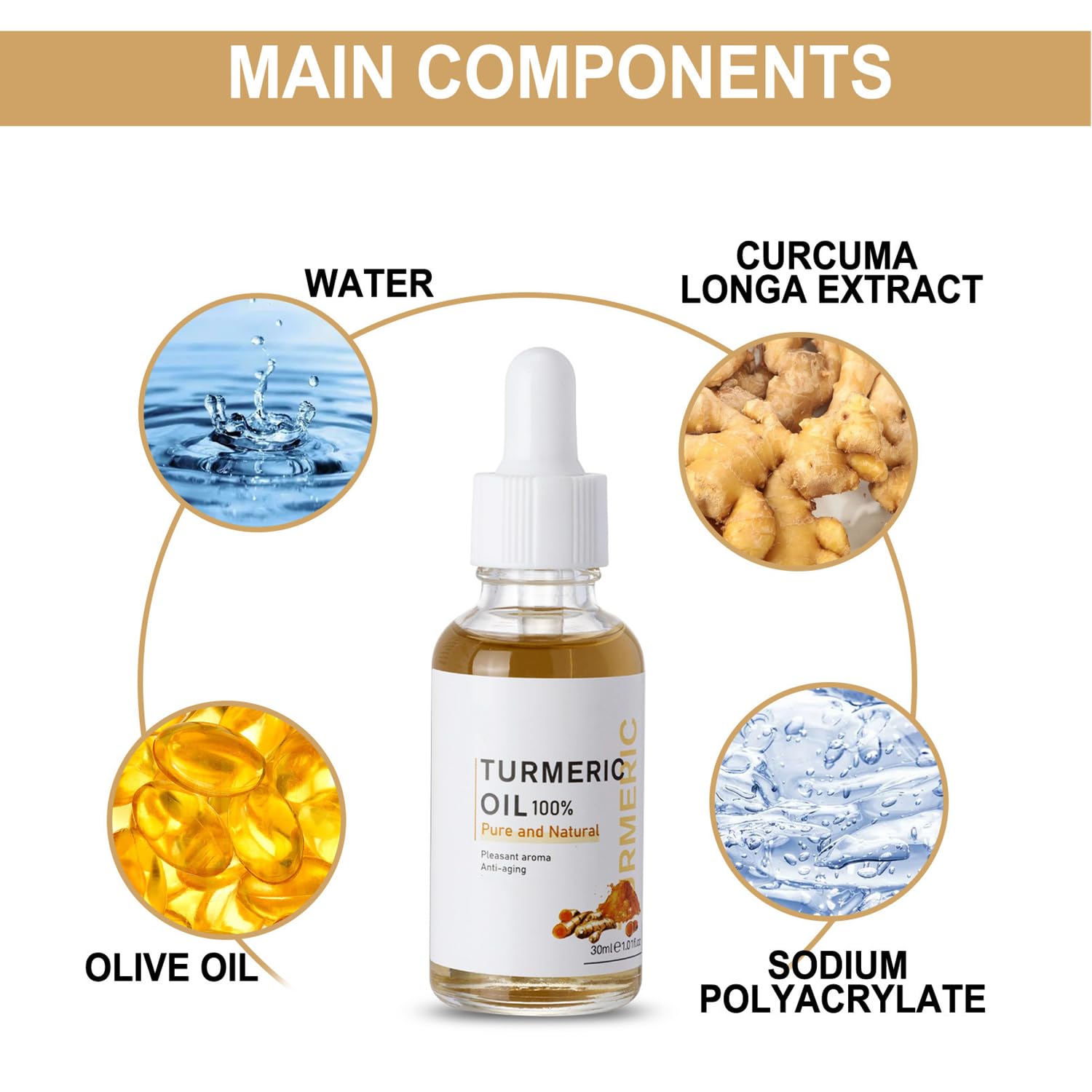 YG LianKai Turmeric Dark Spot Corrector Serum Oil - 2 Pack, 30ml