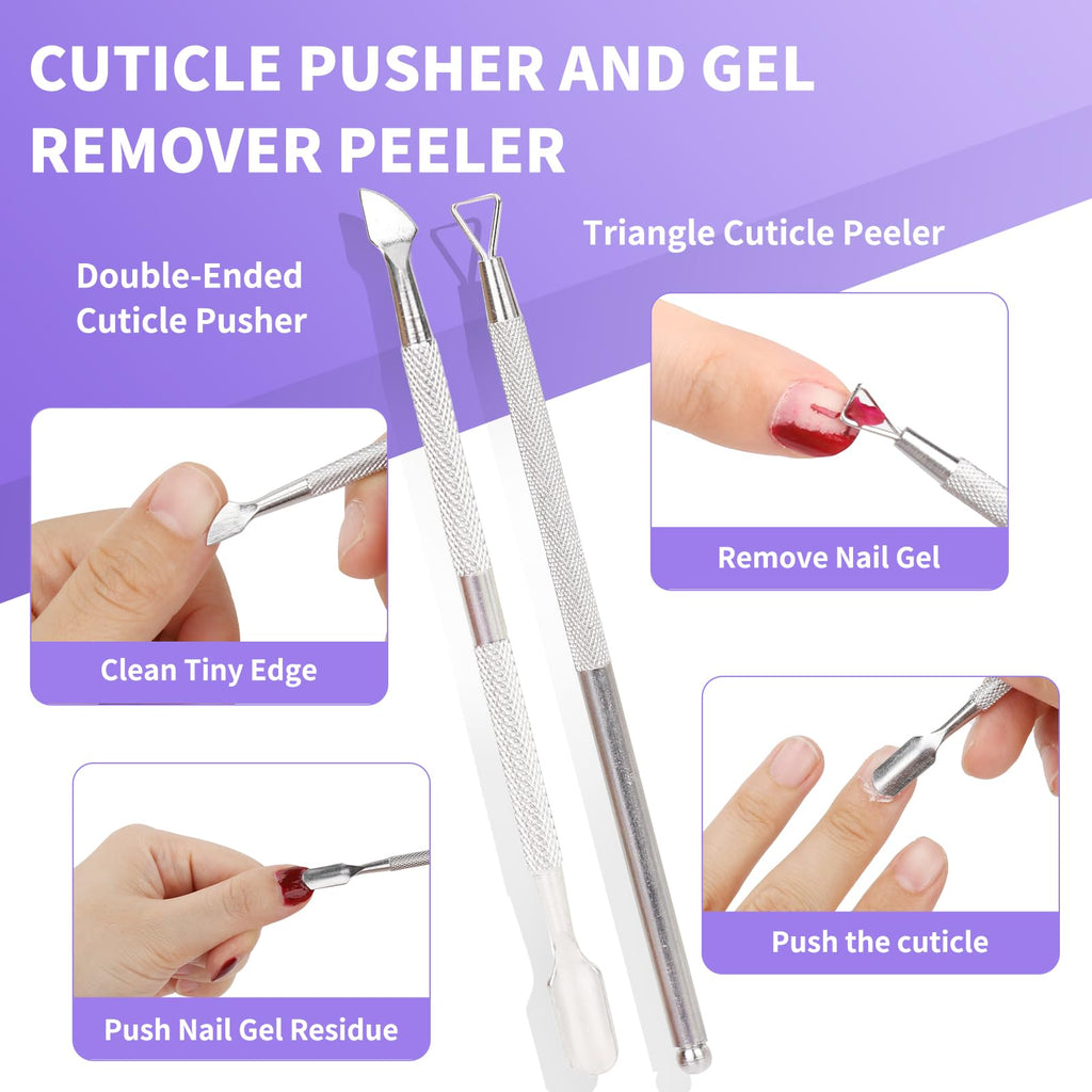 YGQQOY Nail Soaking Bowl Kit — 2x Acetone-Proof Bowls, Cuticle Oil, Buffers & Tools for At-Home Manicures