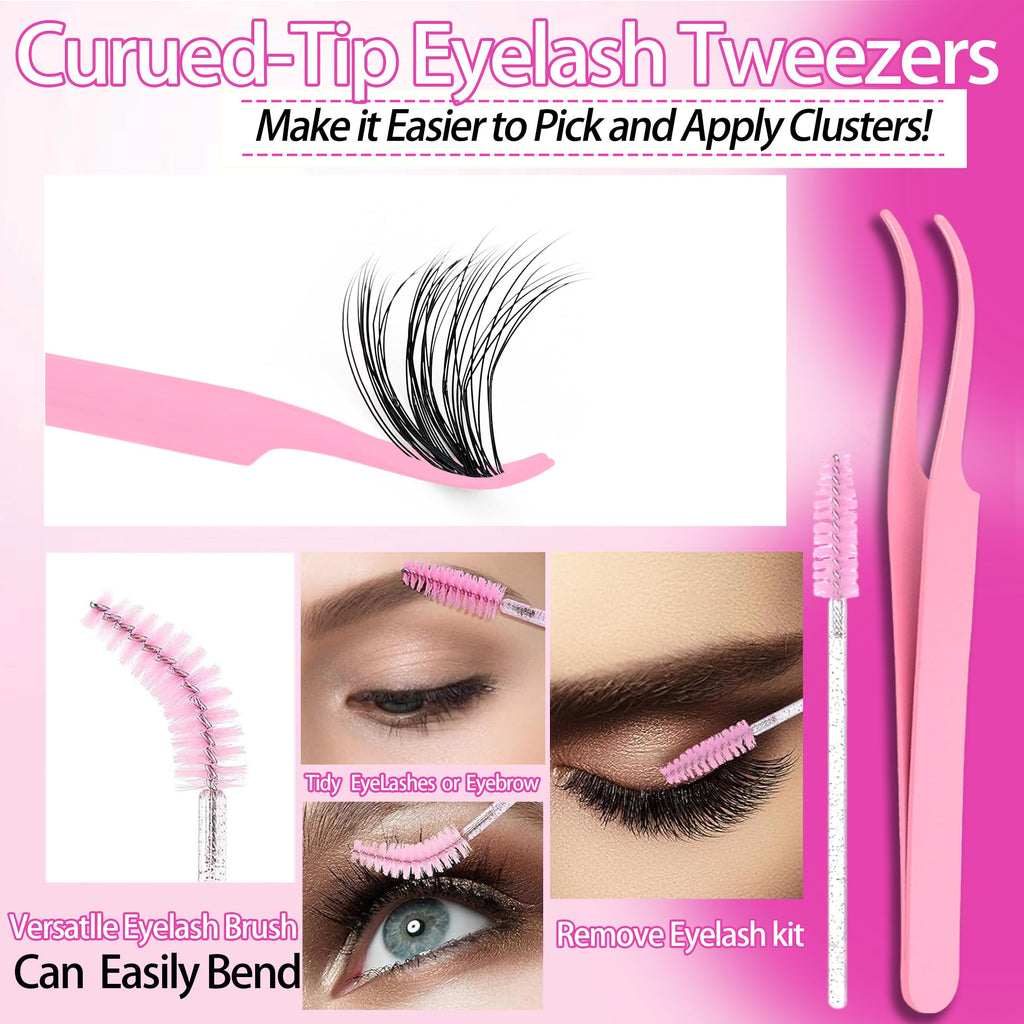 YIDUO YlDUO Lashes Clusters Kit – 835 Pcs, 7-Style Mix, C-Curl DIY Extensions Kit 9–18mm