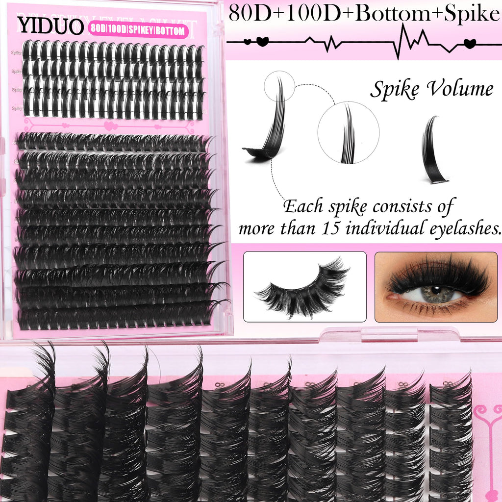 YIDUO 6-Style Lash Clusters Kit – 1520 Pcs with Bond & Seal for DIY Lash Extensions