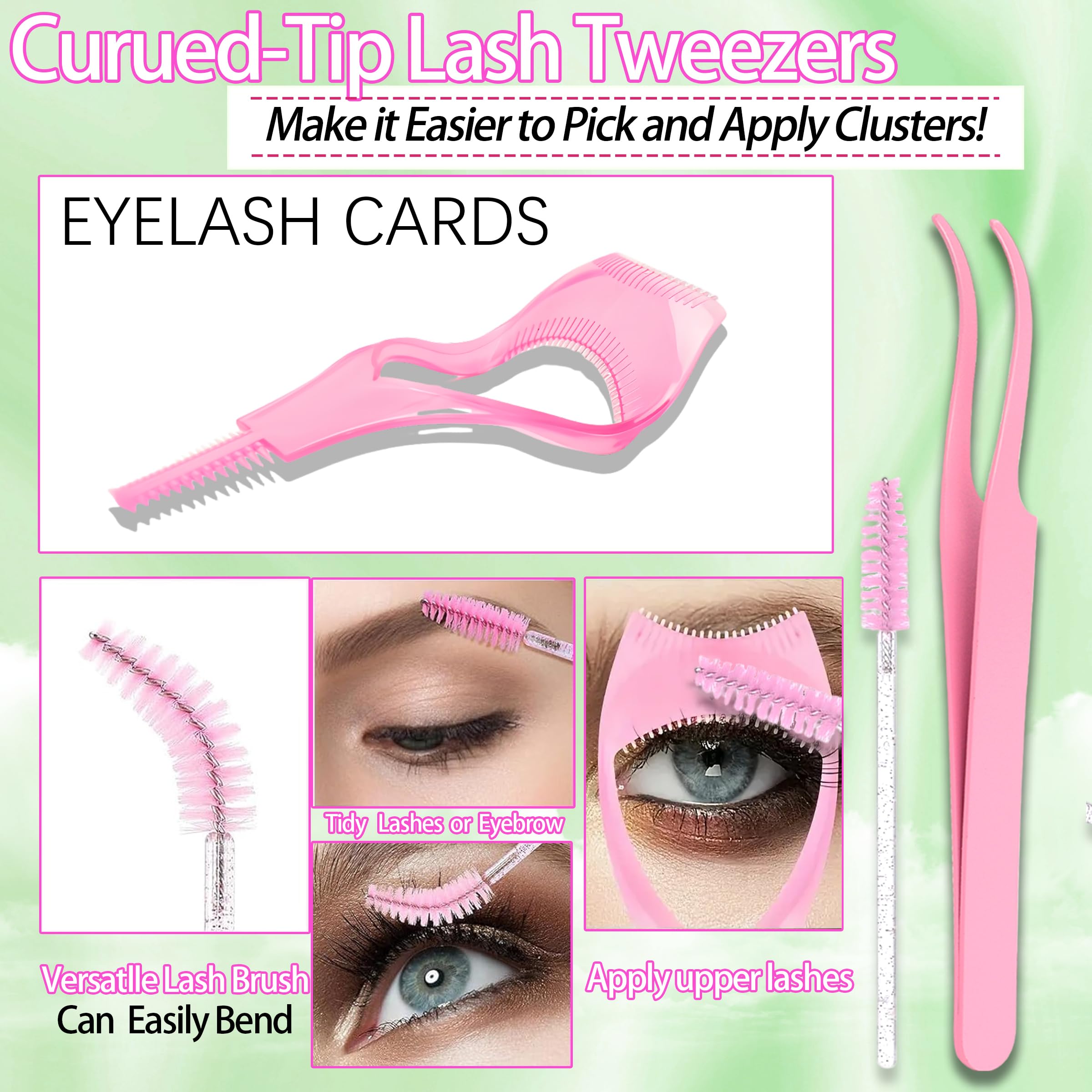YIDUO Lashes Clusters Kit – 1864 Pcs Bulk Pack Volume False Eyelash Extensions, D Curl Wispy, Studio Effect + Glue, Seal, Tweezers, Remover, Cleanser