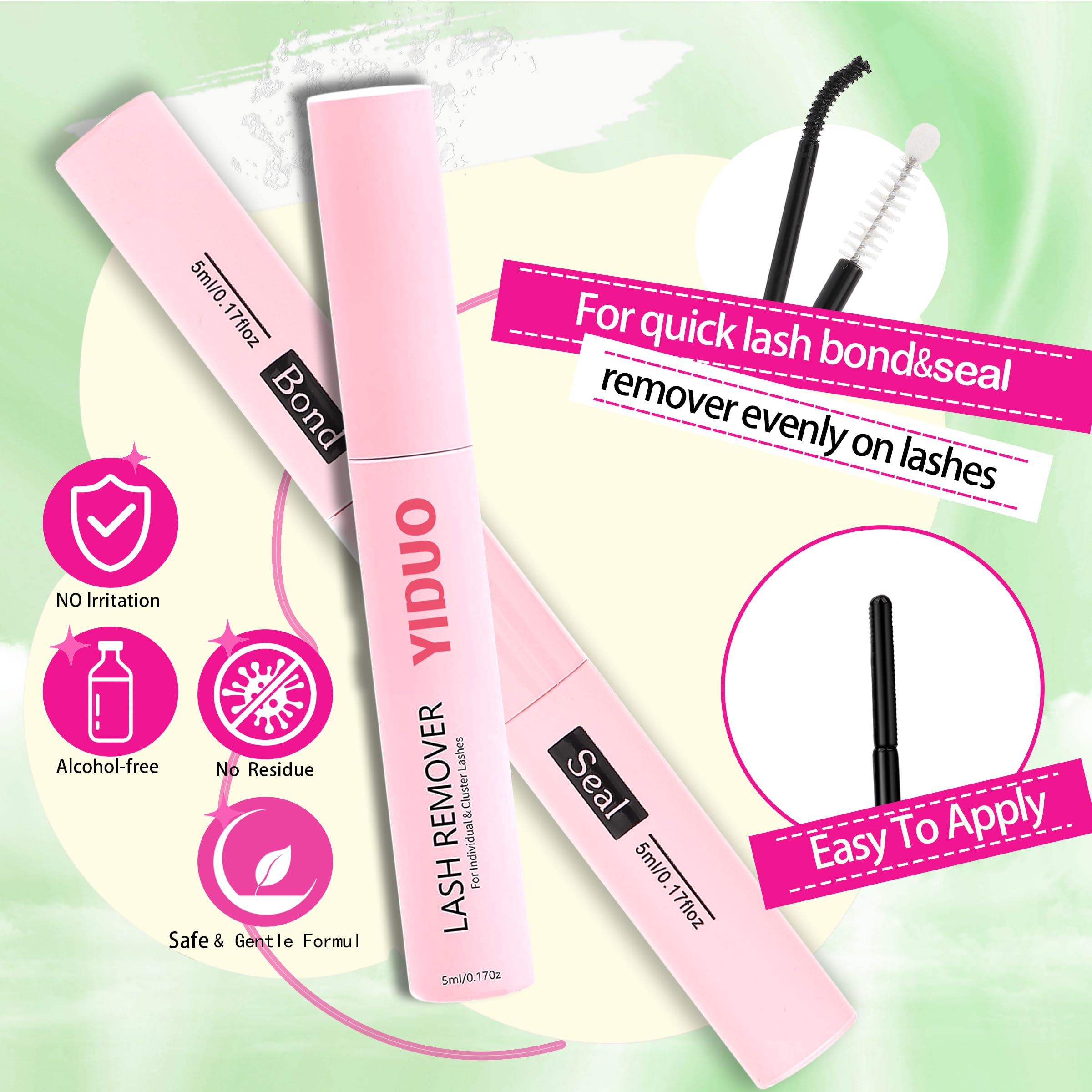 YIDUO Lashes Clusters Kit – 1864 Pcs Bulk Pack Volume False Eyelash Extensions, D Curl Wispy, Studio Effect + Glue, Seal, Tweezers, Remover, Cleanser