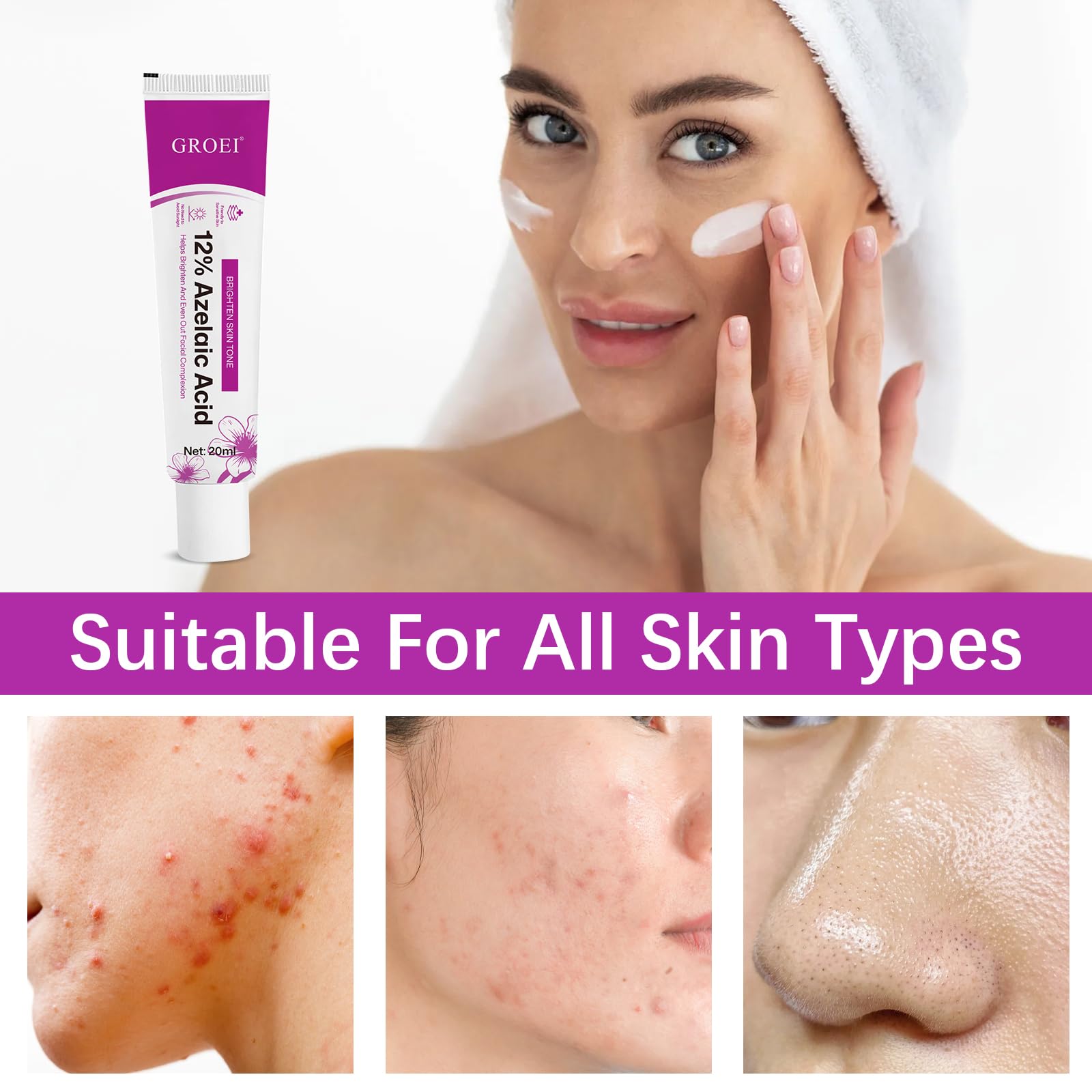 YILEST Azelaic Acid 12% Serum with Niacinamide & Hyaluronic Acid – 2PC