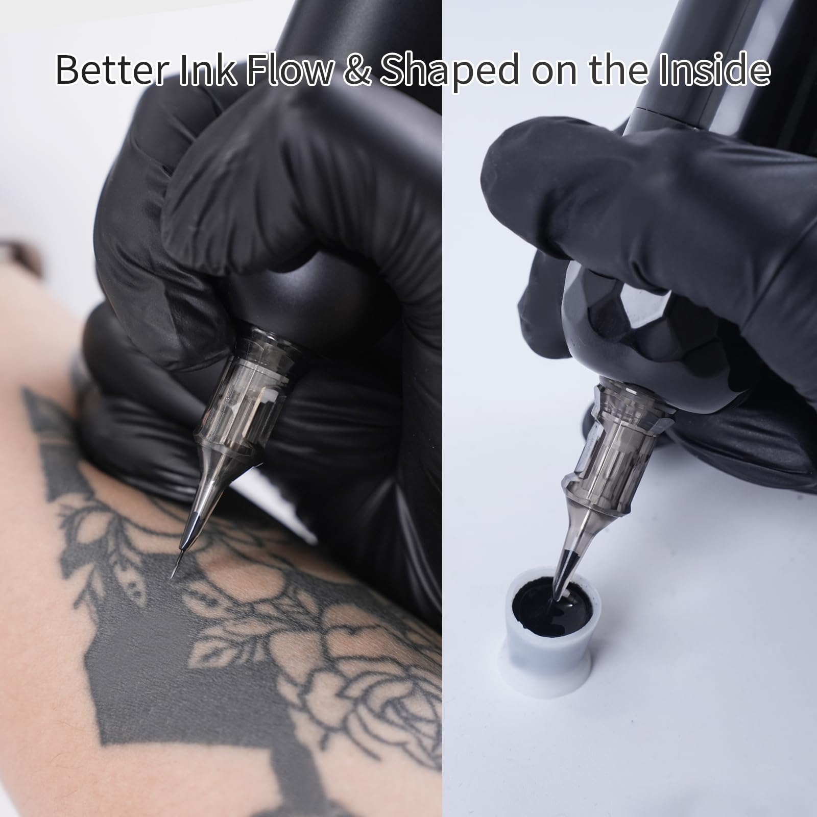 YILONG Upgrad Disposable Tattoo Cartridges – 20pc 0.3mm/0.35mm #1003RL Round Liner for Tattoo Pens