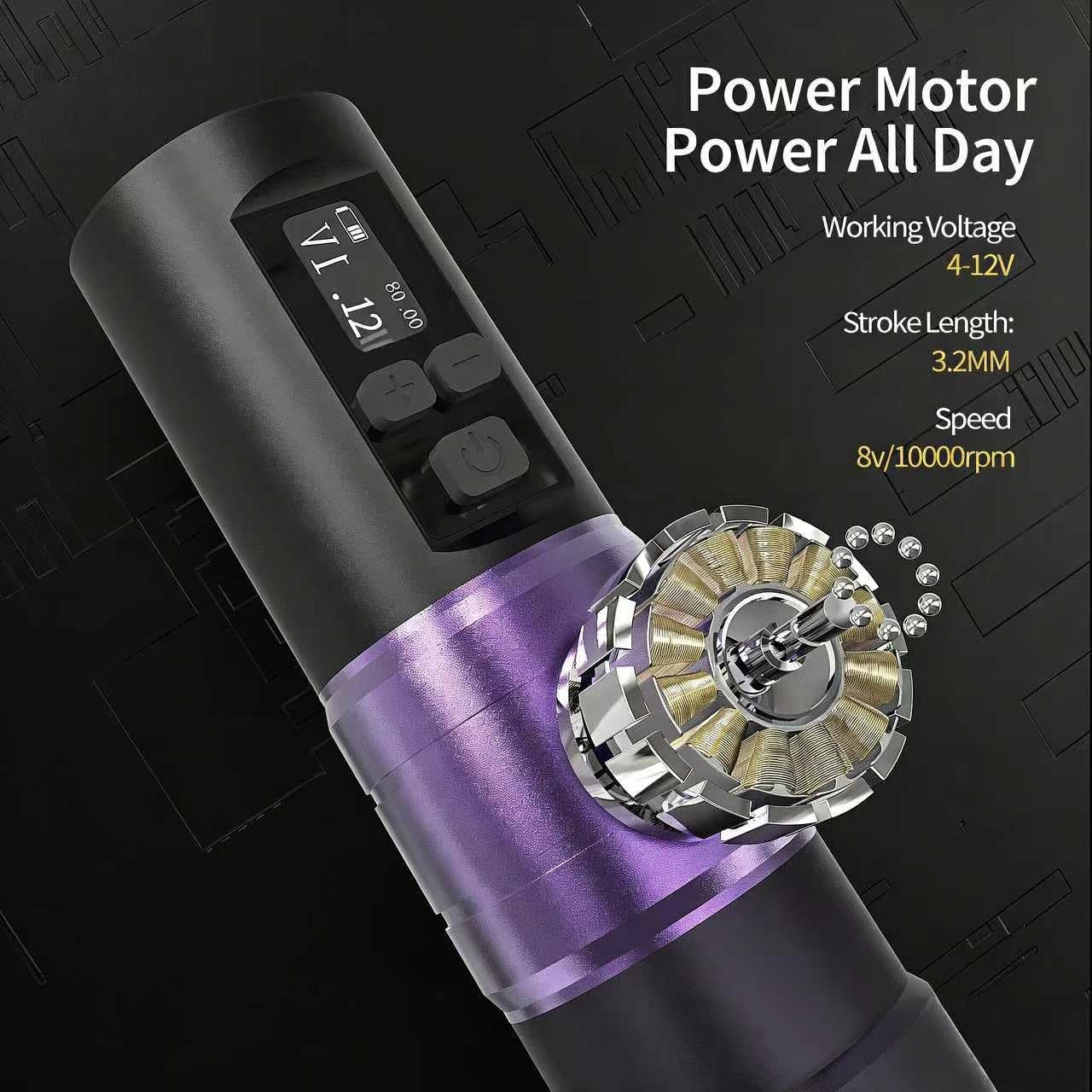 YILONG Tattoo Gun Kit – 1500mAh Battery, Beginner Tattoo Pen, Cartridges & Transfer Gel