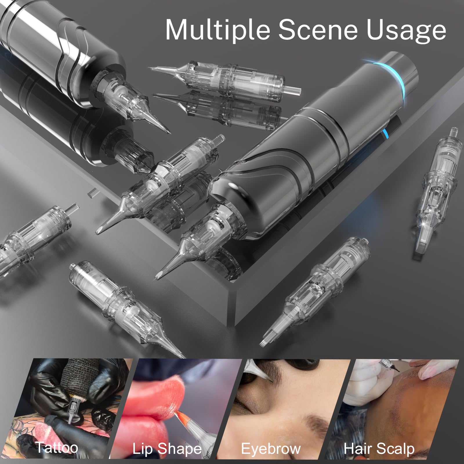 YILONG Upgrad Disposable Tattoo Cartridges – 20pc 0.3mm/0.35mm #1003RL Round Liner for Tattoo Pens