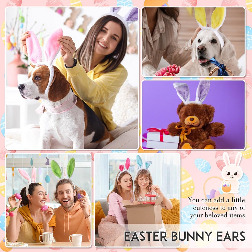 Yinder 48 Pcs Bunny Ears Headbands – Easter Rabbit Hair Hoop for Party Favors & Cosplay (Classic)