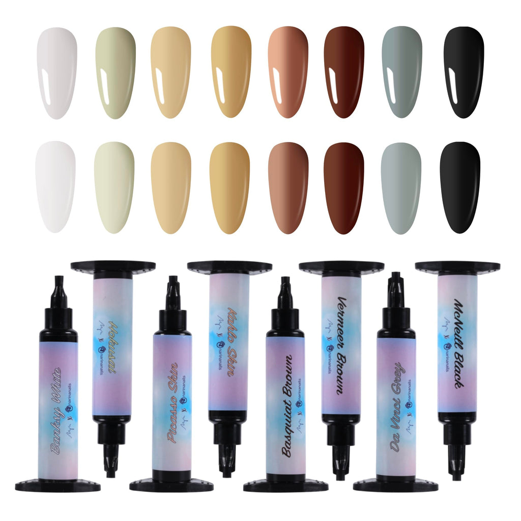 YJMyujimi Narina The Artist Palette x MPA — 16 Colours, Mixing Pad, 2 Mini Palettes, 24 Nail Art Grids, 5g Pigmented Colors