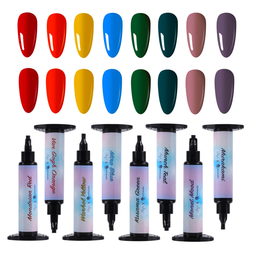 YJMyujimi Narina The Artist Palette x MPA — 16 Colours, Mixing Pad, 2 Mini Palettes, 24 Nail Art Grids, 5g Pigmented Colors