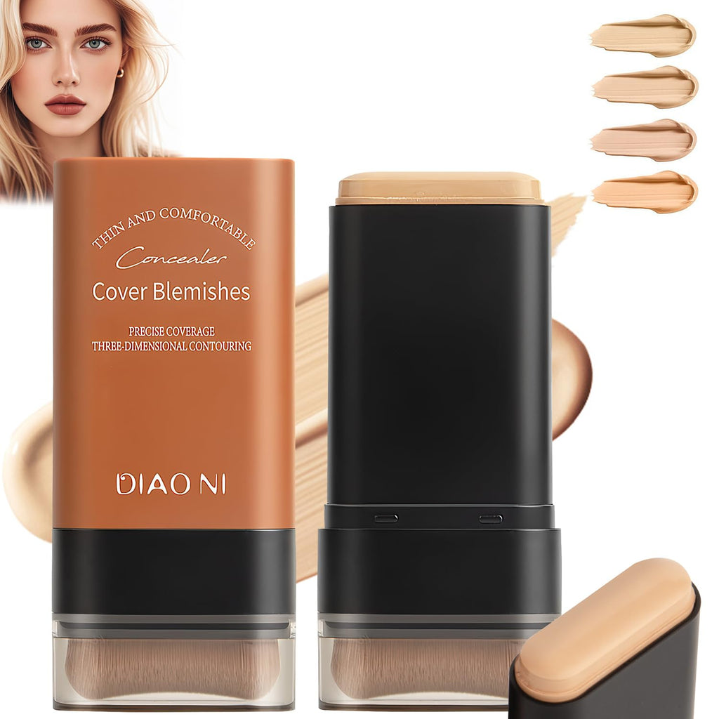 YJW Flawless Eraser Foundation Stick – Hydrating Korean Lightweight Foundation, Waterproof, Multi-Use (Shade 02)