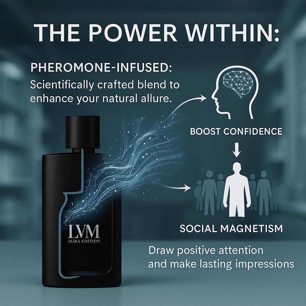 YLOTRE LVM Aura Cologne for Men – Pheromone Perfume, Long-Lasting Fresh Woody Scent, 50ml
