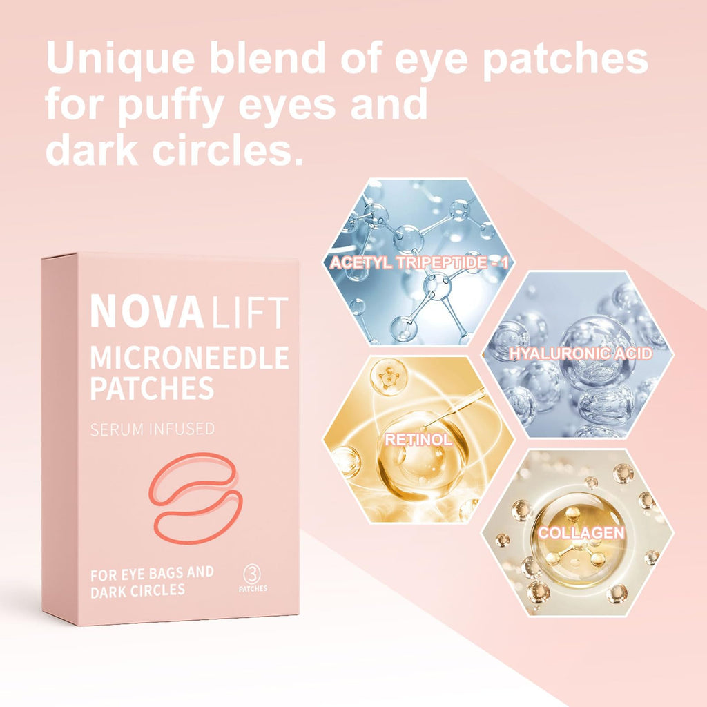 YLOTRE Novalift Micro Eye Patches – Deep Hydration for Puffy Eyes, Dark Circles & Fine Lines