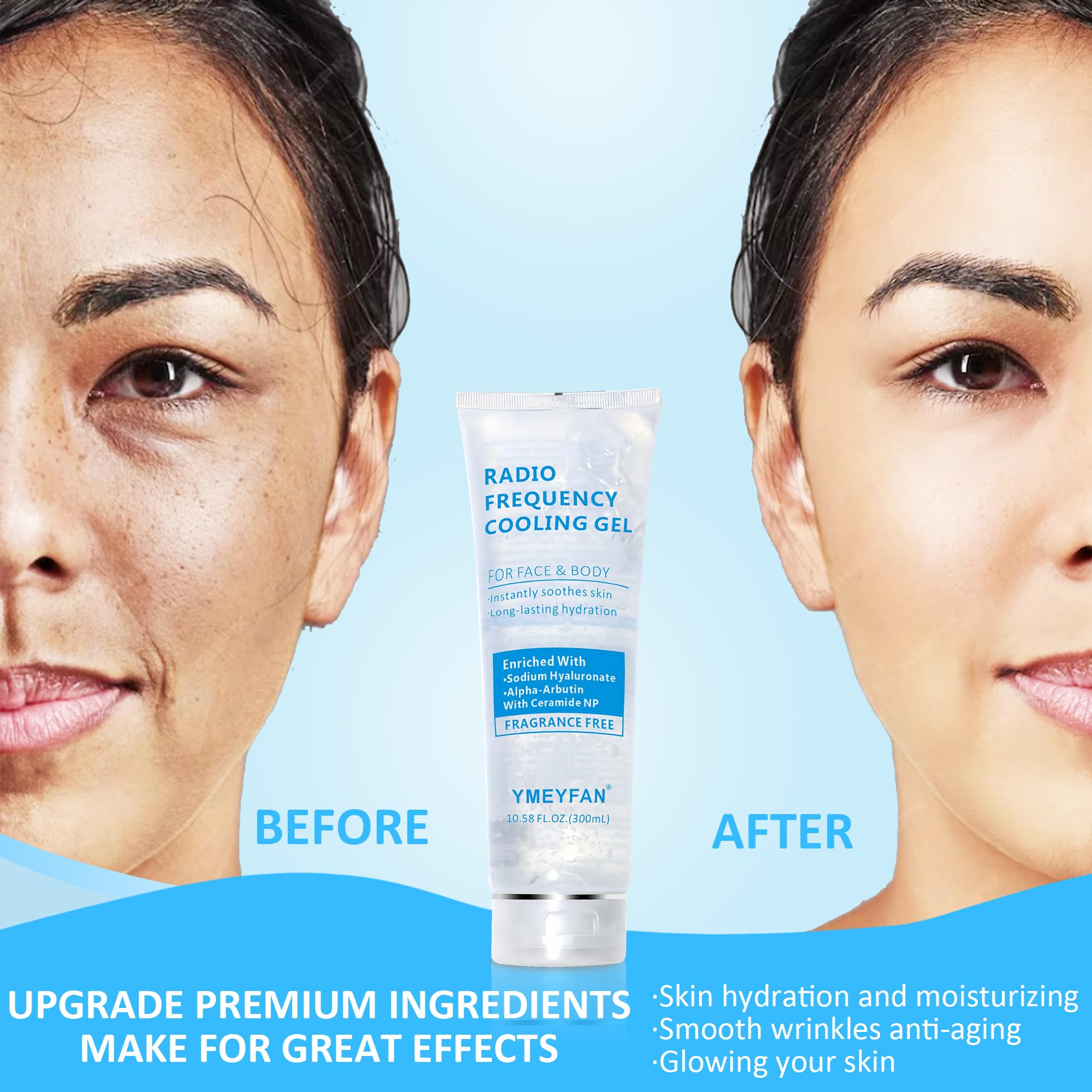 YMEYFAN Conductive Gel for Microcurrent & RF Facial Devices – Fragrance-Free Hydrating Primer (900ml)