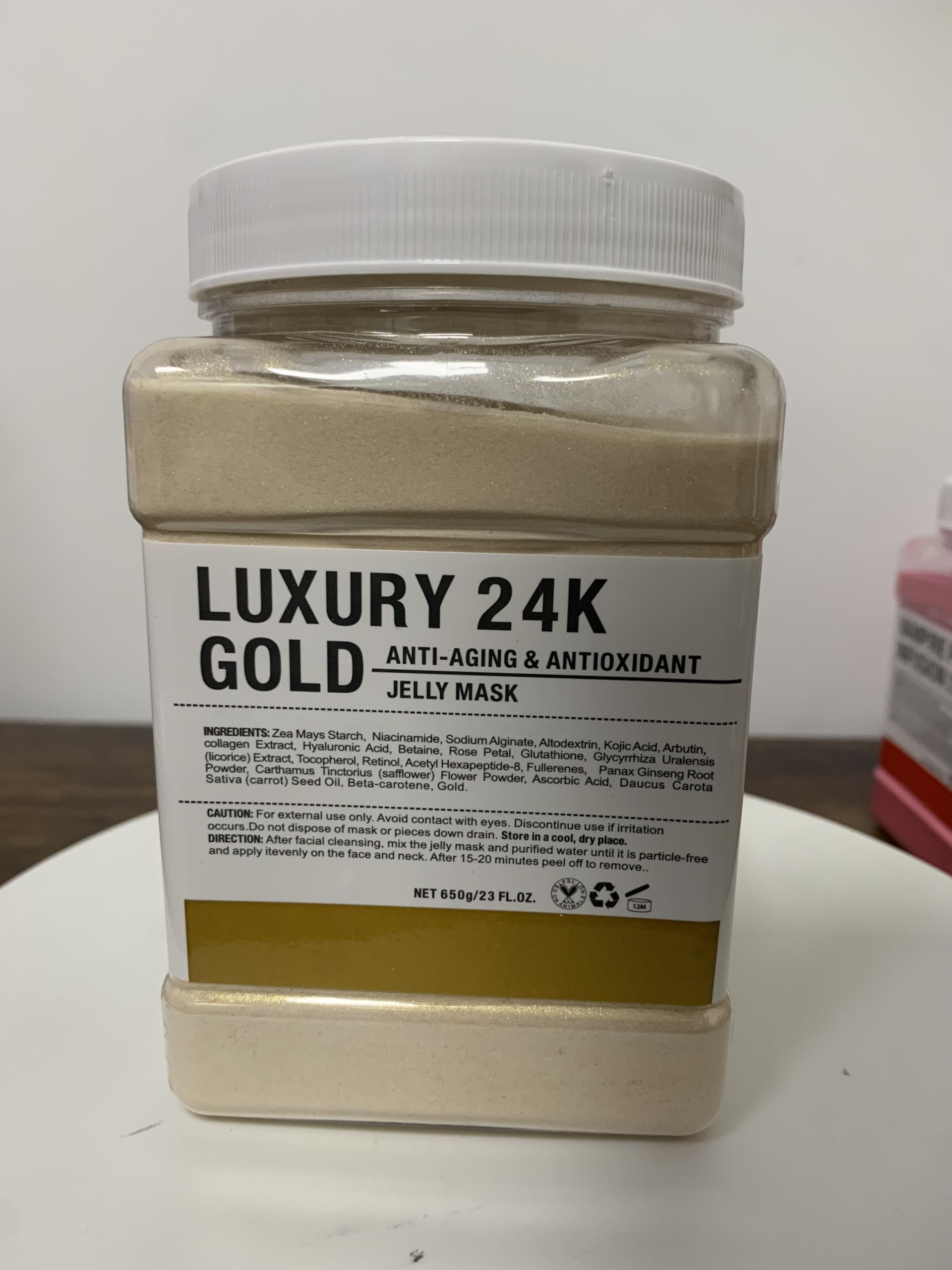 YMEYFAN 24K Gold Jelly Mask Powder – Deep Hydration Peel-Off Mask for All Skin Types (23 fl oz)