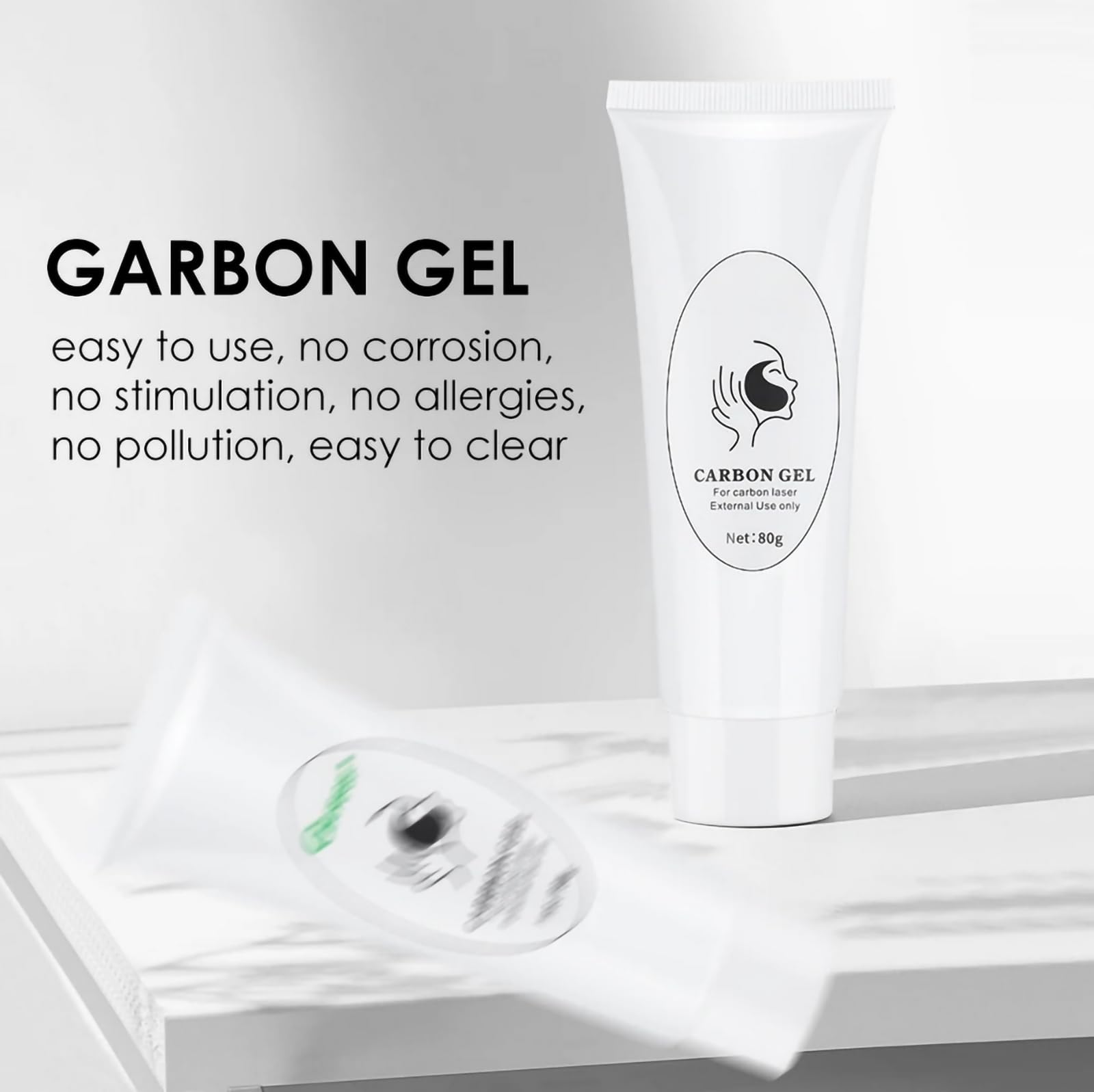 YMEYFAN Carbon Peeling Gel for Laser Hair Removal – Deep Cleansing & Pore Refinement (80ml)