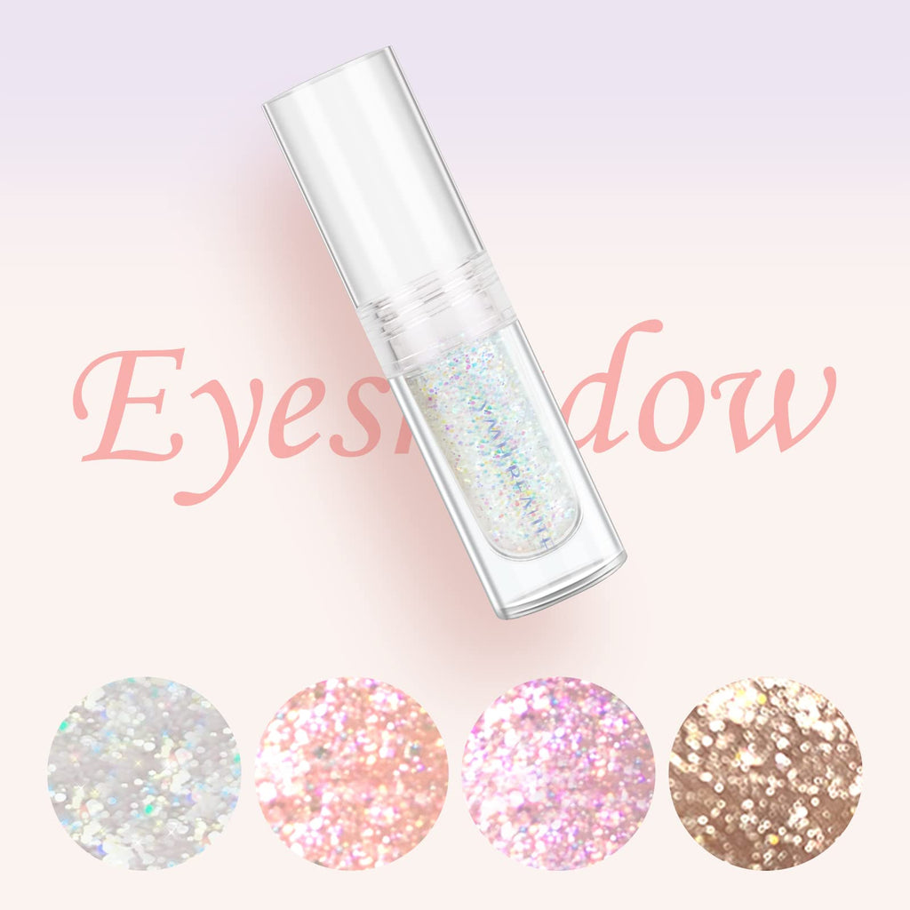 YMH BEAUTE Liquid Glitter Eyeshadow 01 - Pigmented, Quick-Drying, Long-Lasting, Four Color Options