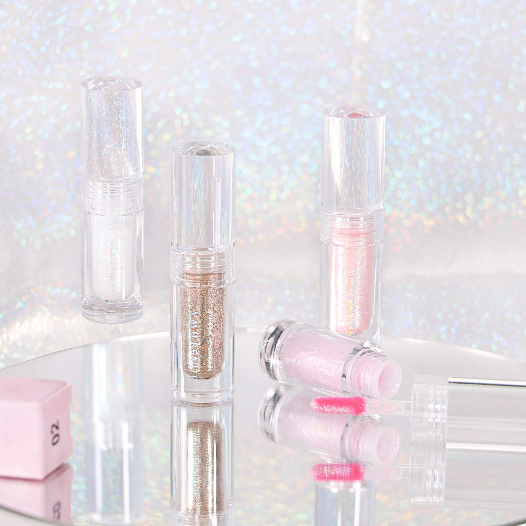 YMH BEAUTE Liquid Glitter Eyeshadow 01 - Pigmented, Quick-Drying, Long-Lasting, Four Color Options