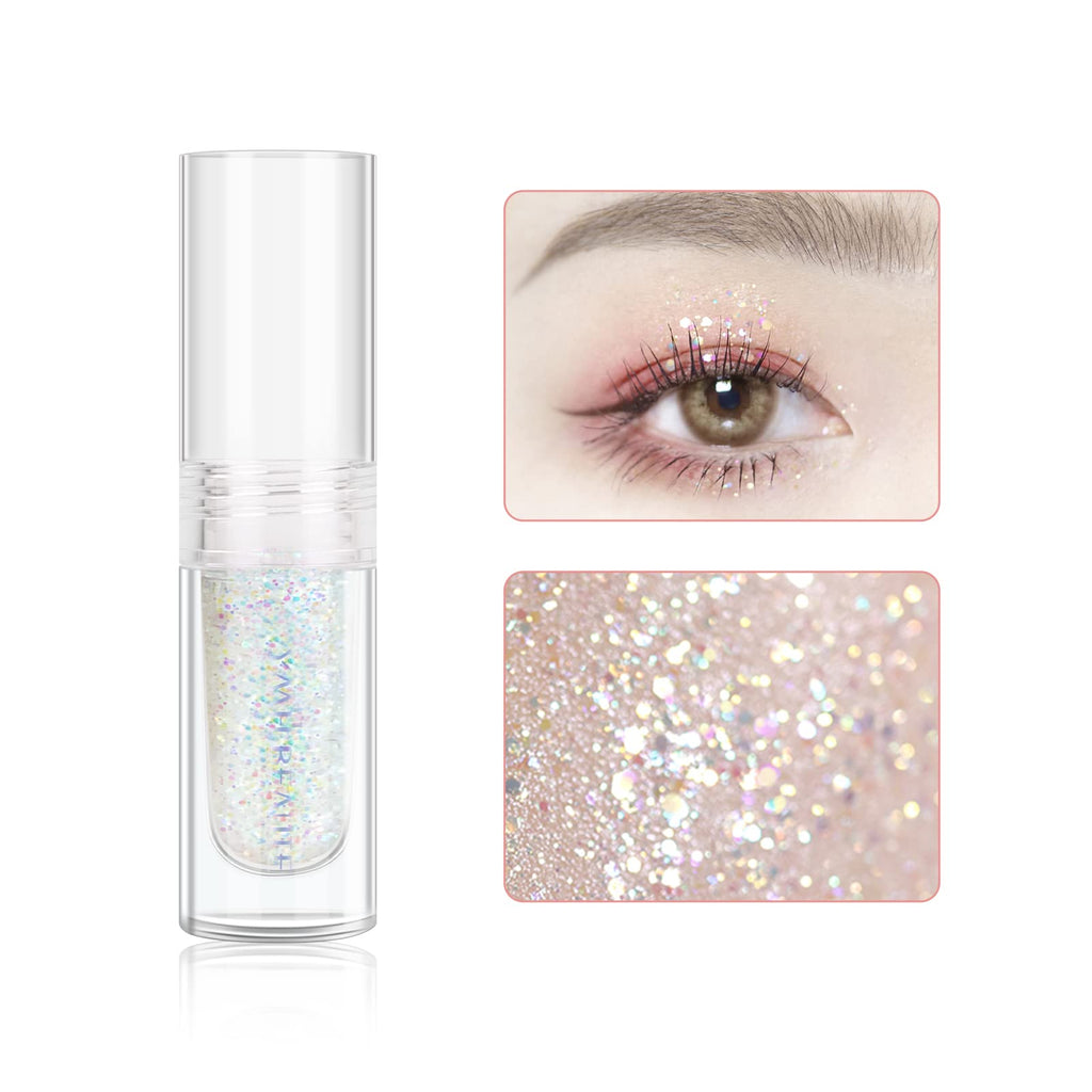 YMH BEAUTE Liquid Glitter Eyeshadow 01 - Pigmented, Quick-Drying, Long-Lasting, Four Color Options