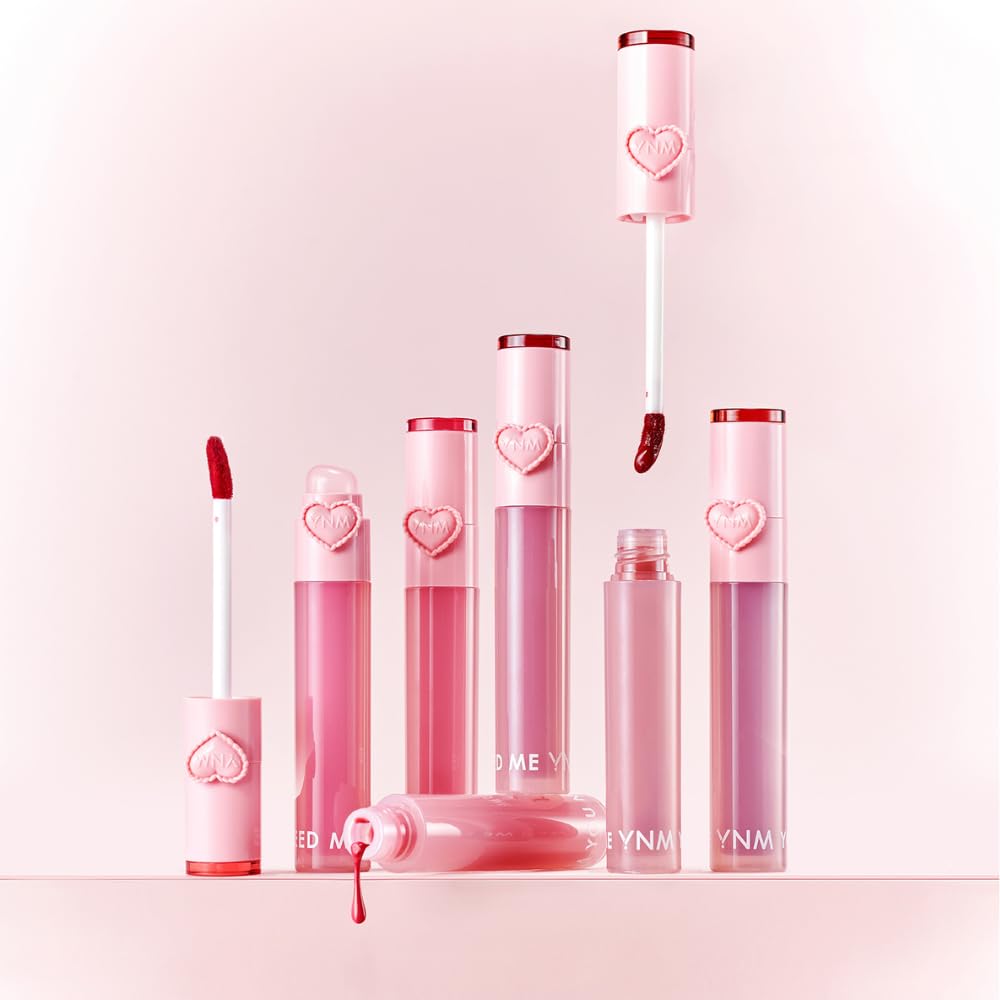 YNM Heart Jelling Tint Cherry Jelling — Long-Lasting Korean Lip Tint with Built-In Silicone Brush