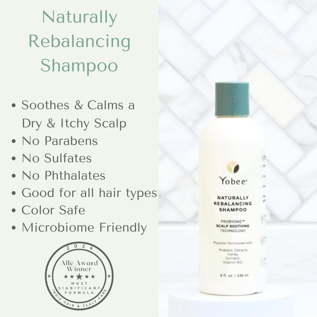 Yobee Rebalancing Shampoo – Probiotic, Sulfate-Free Scalp Care for Dandruff & Itch