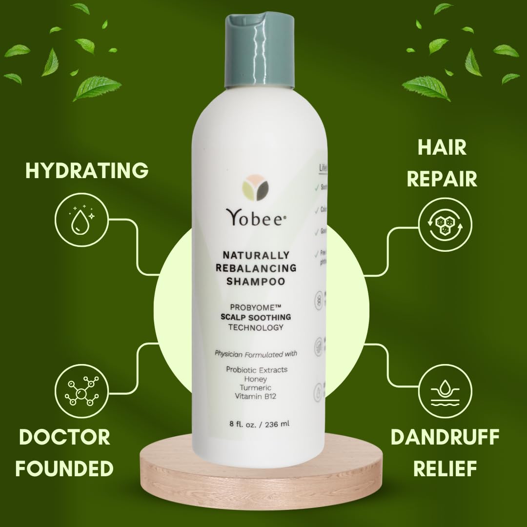 Yobee Rebalancing Shampoo – Probiotic, Sulfate-Free Scalp Care for Dandruff & Itch