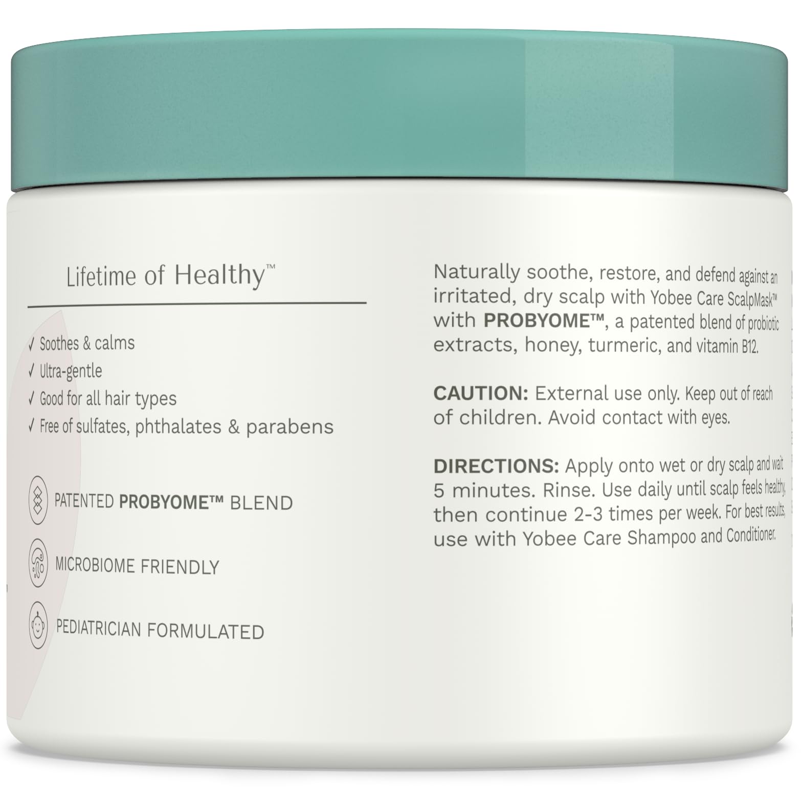 Yobee Ultra Gentle Scalp Mask – Probiotic Dry Scalp Care for Babies (4 oz)