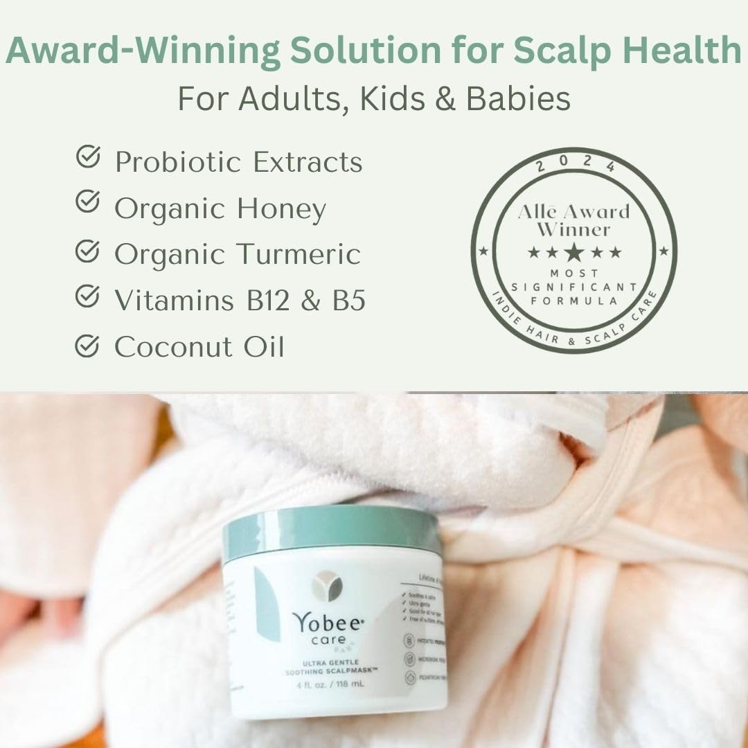 Yobee Ultra Gentle Scalp Mask – Probiotic Dry Scalp Care for Babies (4 oz)