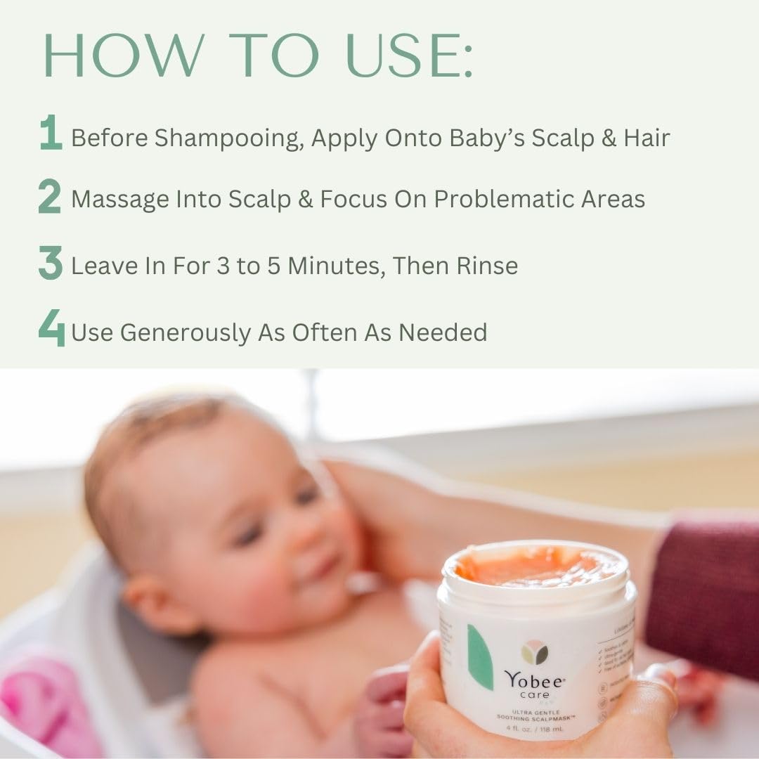 Yobee Ultra Gentle Scalp Mask – Probiotic Dry Scalp Care for Babies (4 oz)
