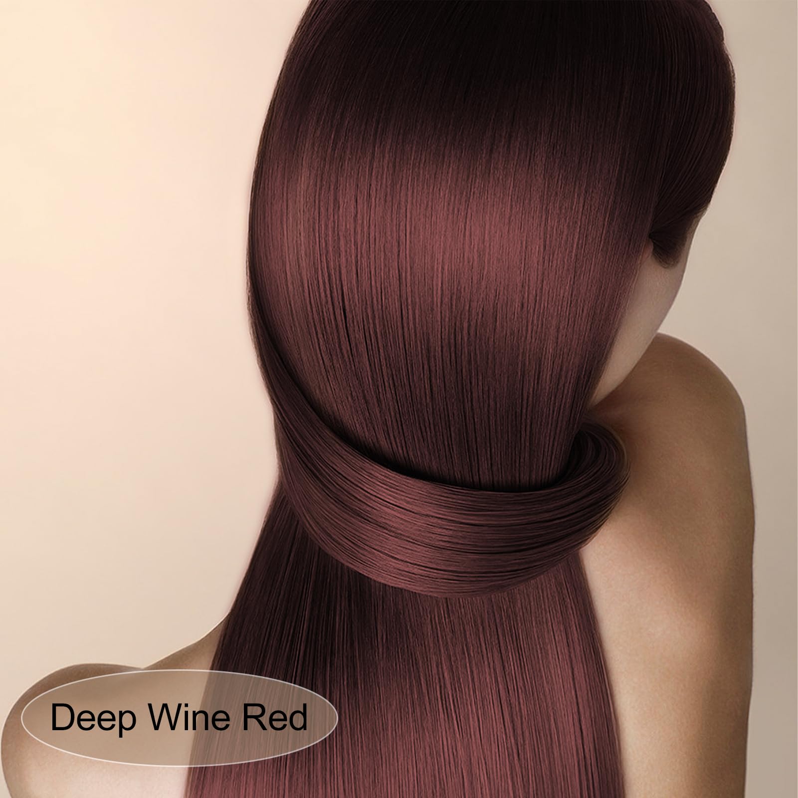 Yocisku Hair Dye Shampoo – Gray Coverage, Dark Wine Red, 3-in-1 Color & Care