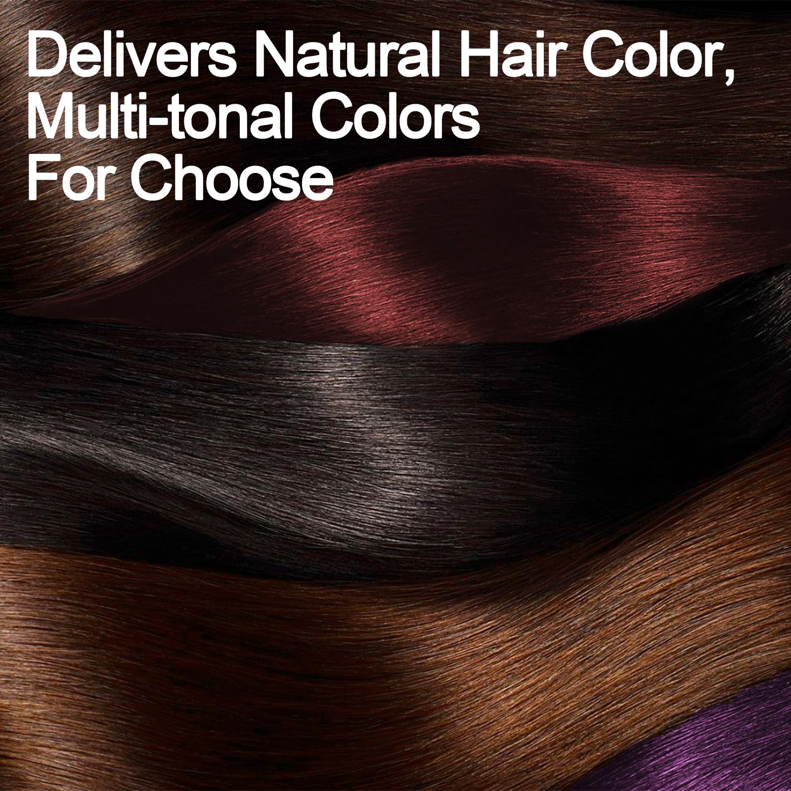 Yocisku Hair Dye Shampoo – Gray Coverage, Dark Wine Red, 3-in-1 Color & Care
