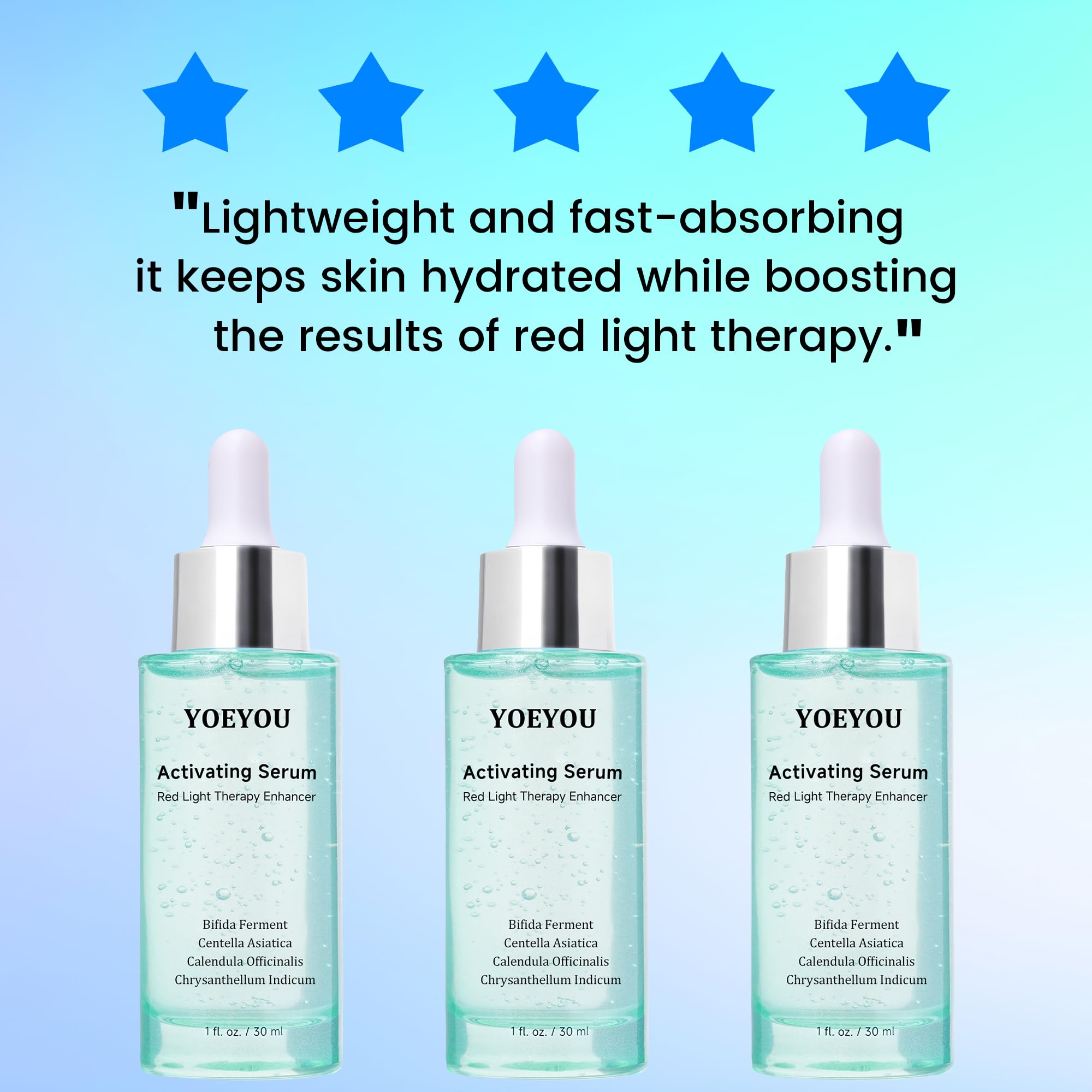 YOEYOU Red Light Therapy Activating Serum – Pre-Treatment Hydration & Anti-Aging Support