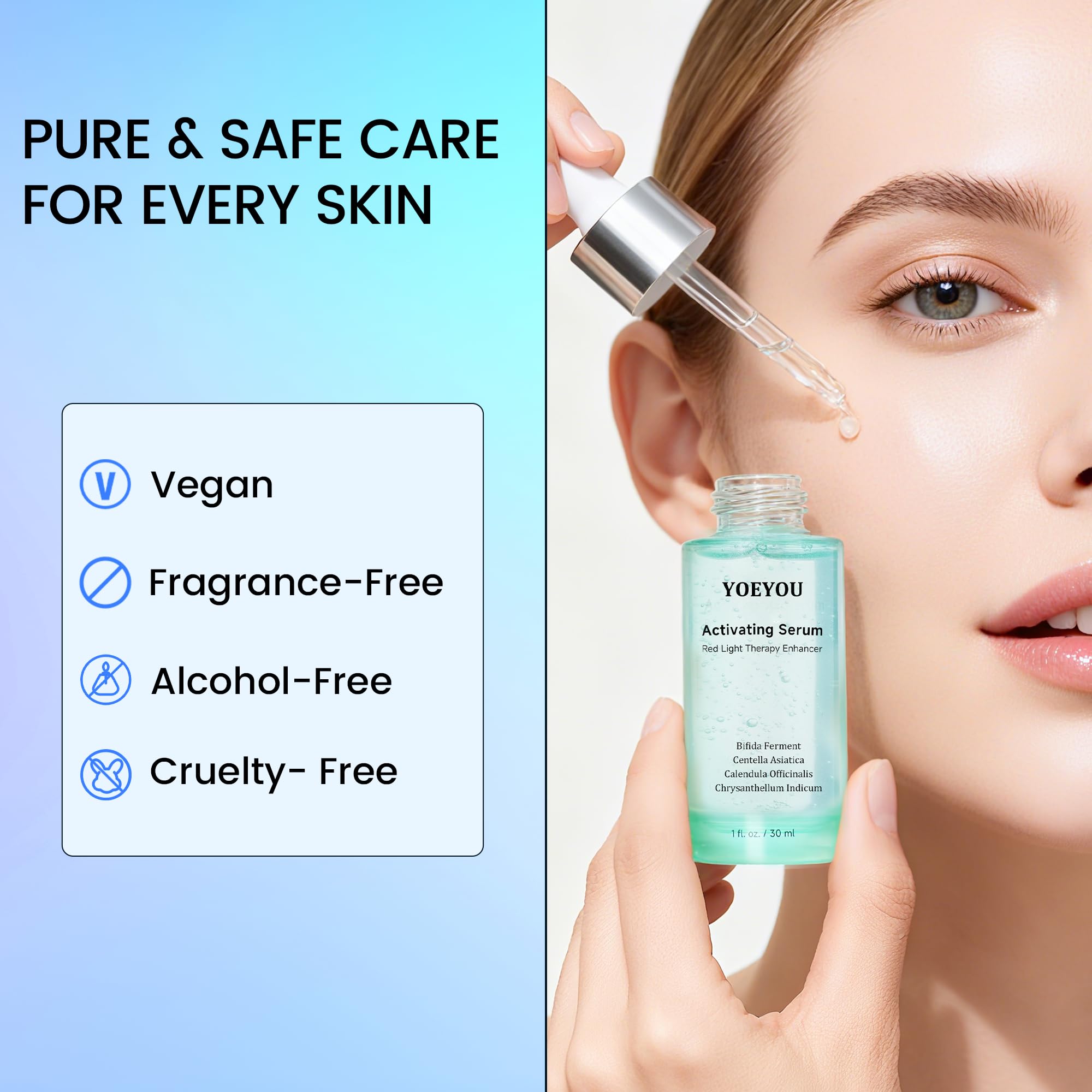 YOEYOU Red Light Therapy Activating Serum – Pre-Treatment Hydration & Anti-Aging Support