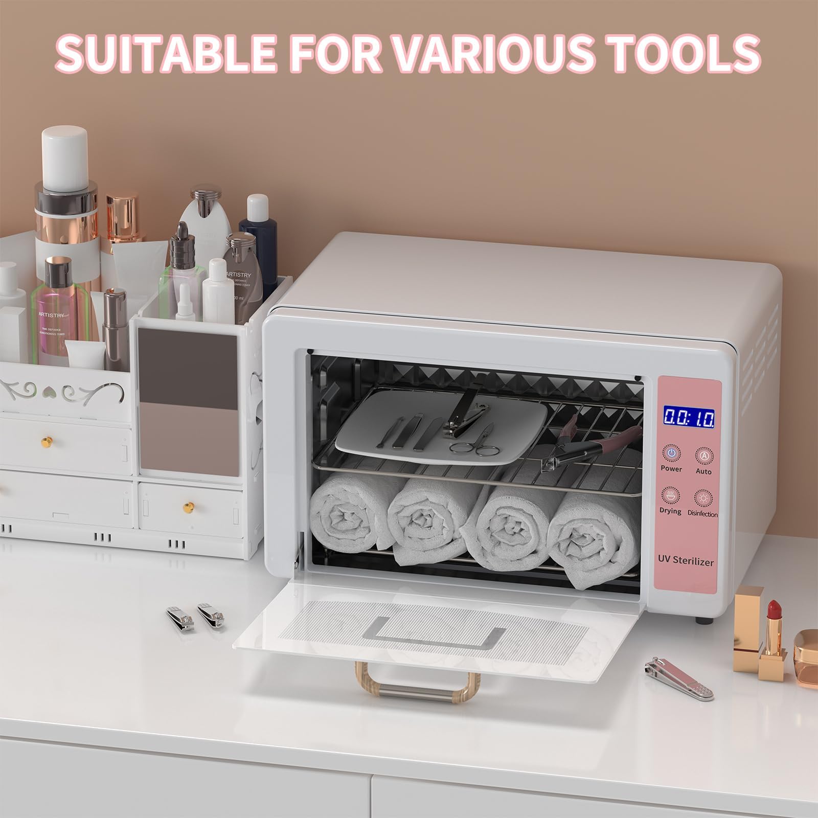 Yofuly 10L Sterilizer Cabinet – Large Capacity Nail Tool Cleaner for Salons & Home