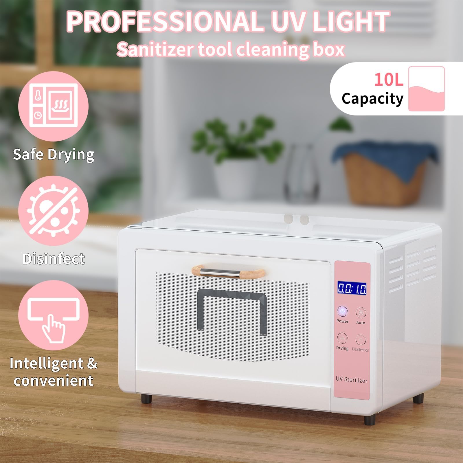 Yofuly 10L Sterilizer Cabinet – Large Capacity Nail Tool Cleaner for Salons & Home