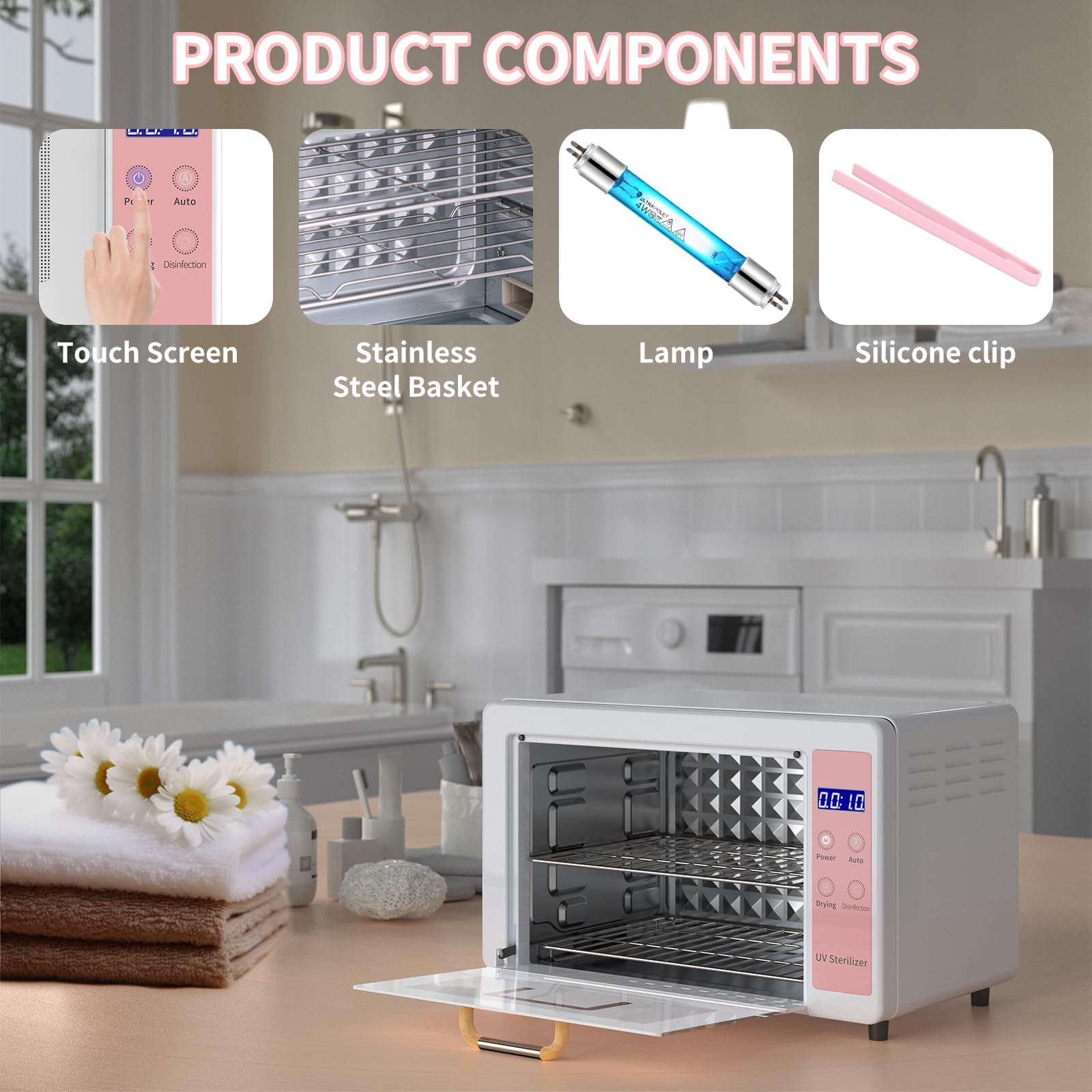 Yofuly 10L Sterilizer Cabinet – Large Capacity Nail Tool Cleaner for Salons & Home