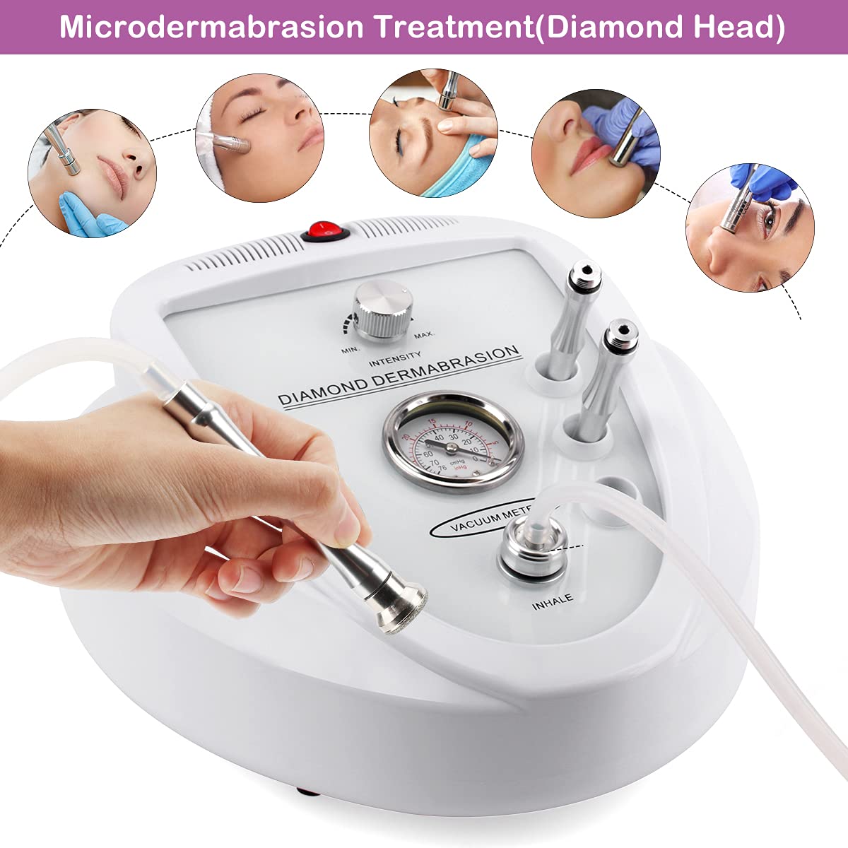 Yofuly Diamond Microdermabrasion Machine — 65-68 cmHg Suction for Home Use