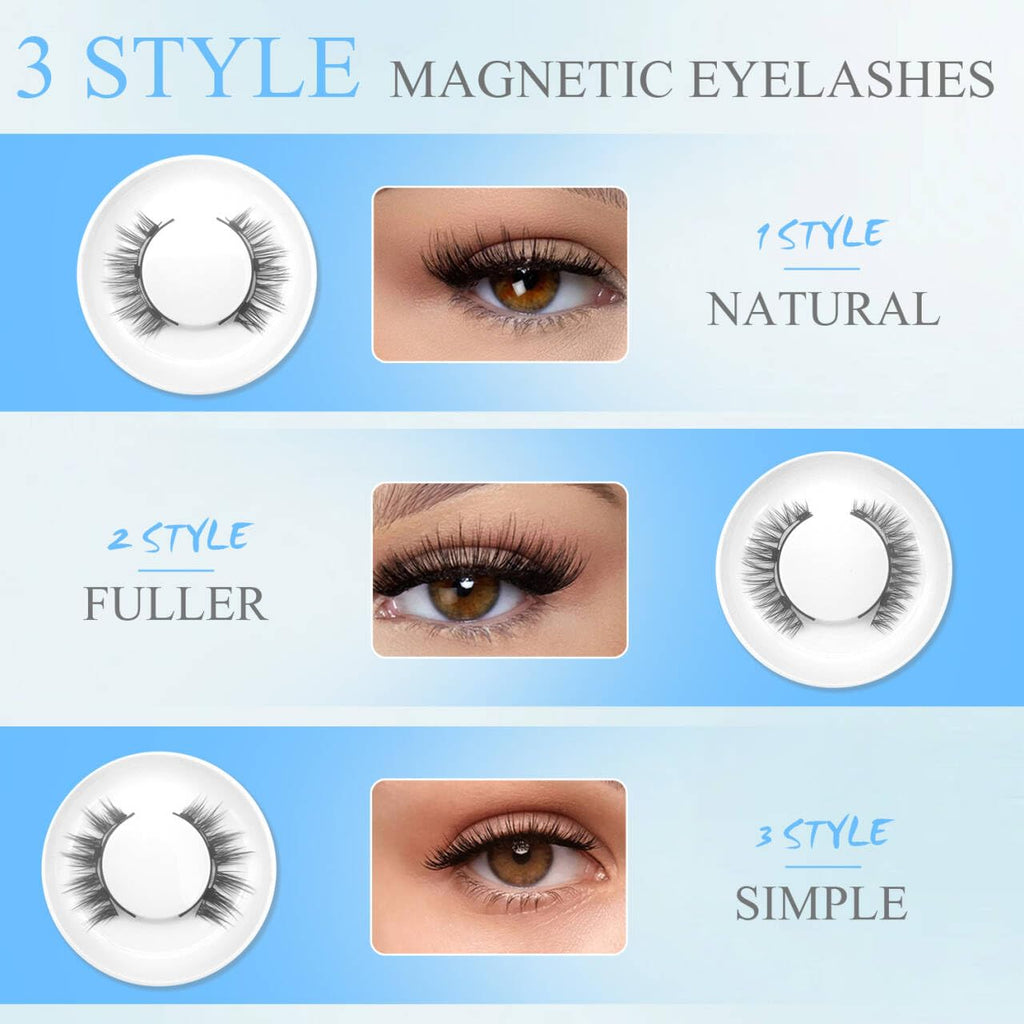 Yogkuse Hunnyfit Magnetic Eyelashes with Applicator – No Glue Needed, Reusable Natural Look