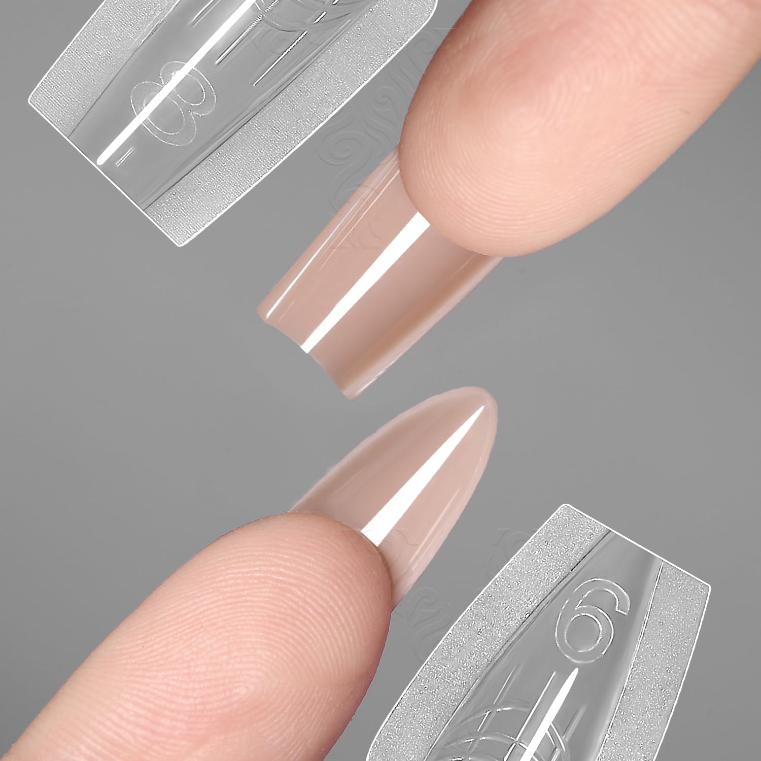 YOKE FELLOW Original Sandwich Nails Dual Forms – 240 Pcs Nail Mold for Quick Extensions (No Paper Forms, 15 Sizes)