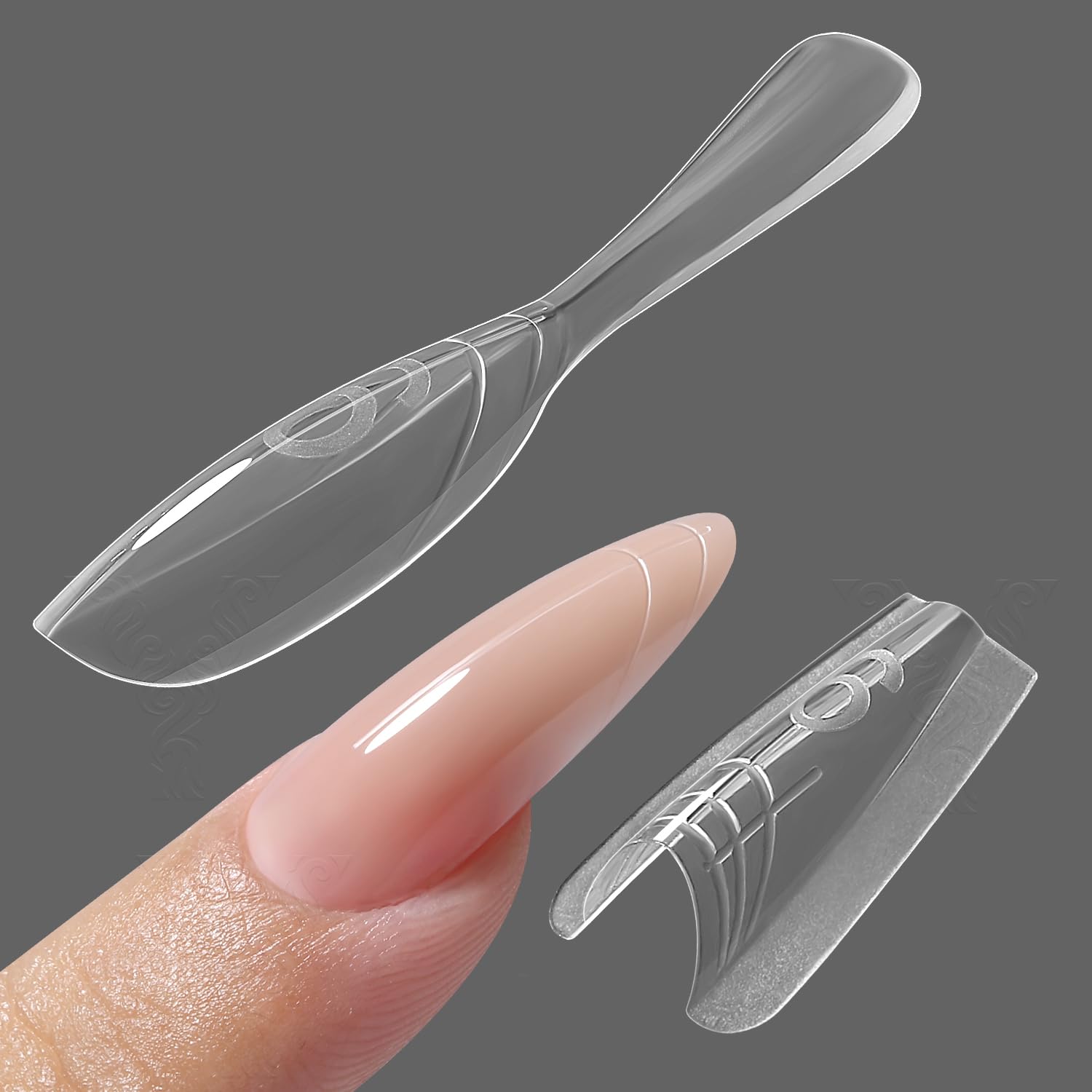 YOKE FELLOW Original Sandwich Nails Dual Forms – 240 Pcs Nail Mold for Quick Extensions (No Paper Forms, 15 Sizes)