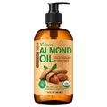 Yoken Organic Almond Oil 16 oz – 100% Pure Cold-Pressed in Amber Glass