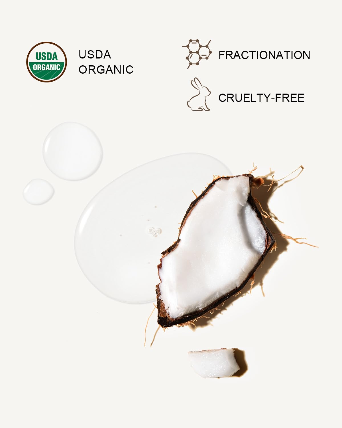 Yoken USDA Organic Fractionated Coconut Oil, 1 Gallon – Unscented, Hexane Free, for Massage & Bulk Use