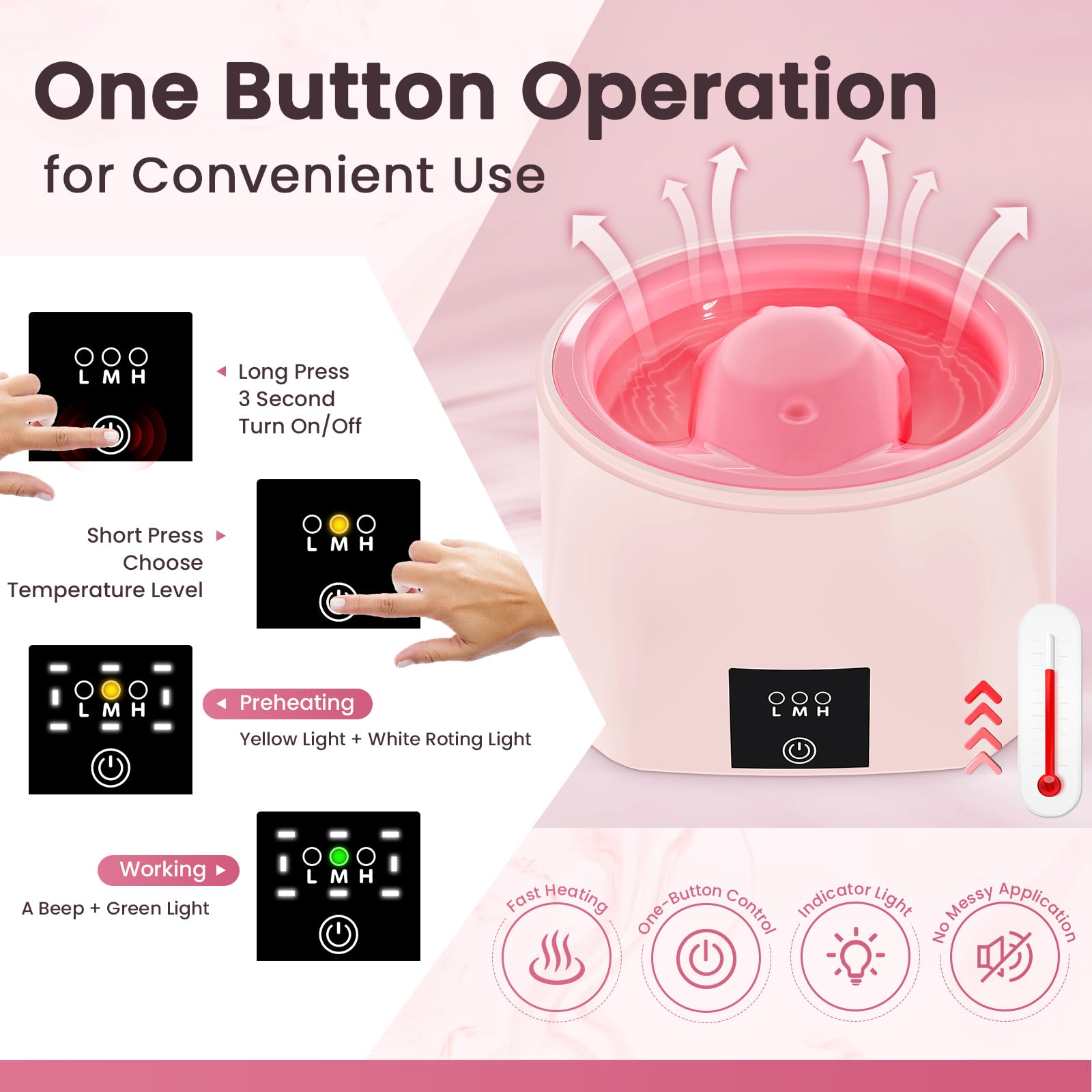 Yokilly Heated Nail Soaking Bowl | Three-Level Temperature Control for Faster, Gentler At-Home Nail Removals